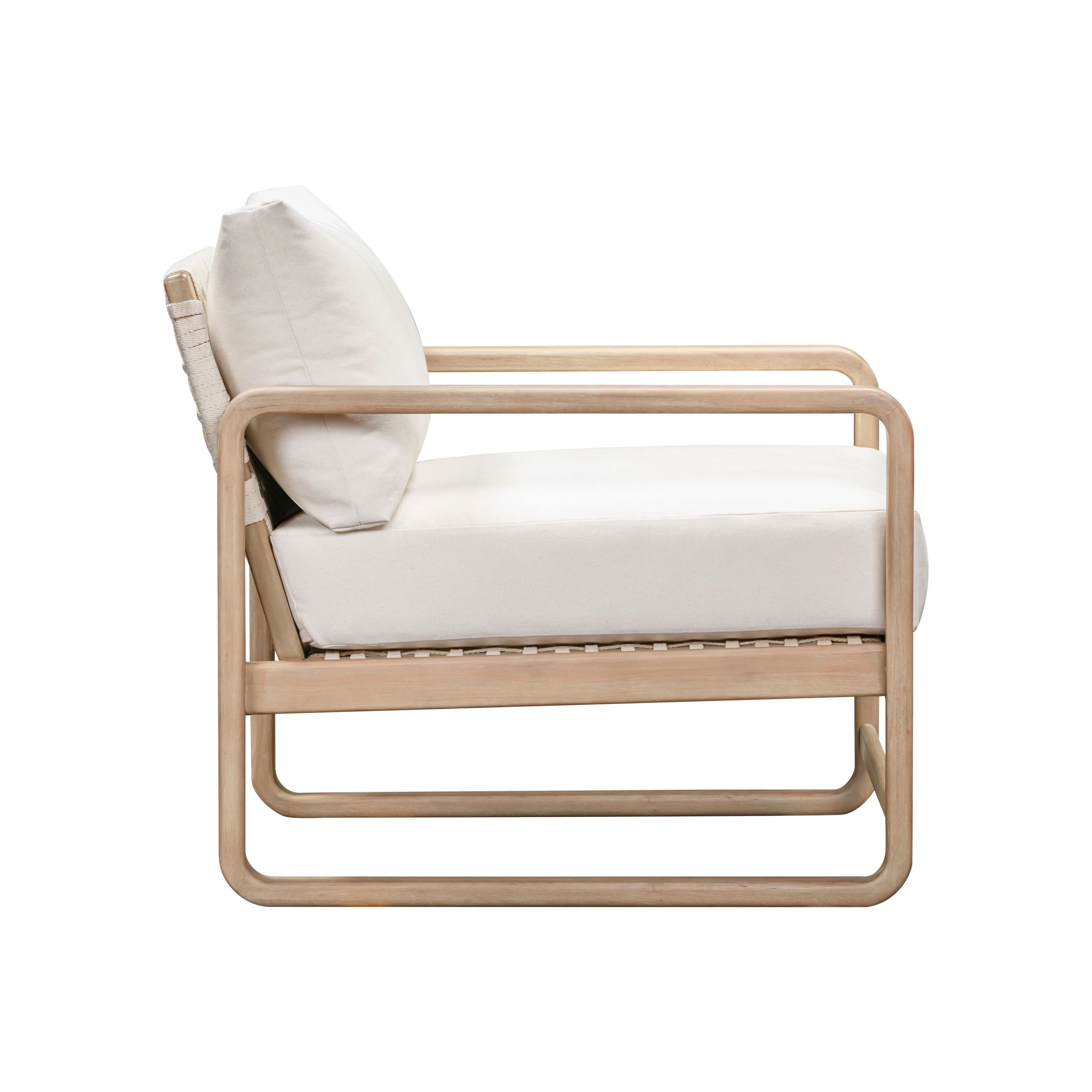 Palata Cream Performance Fabric Outdoor Accent Chair