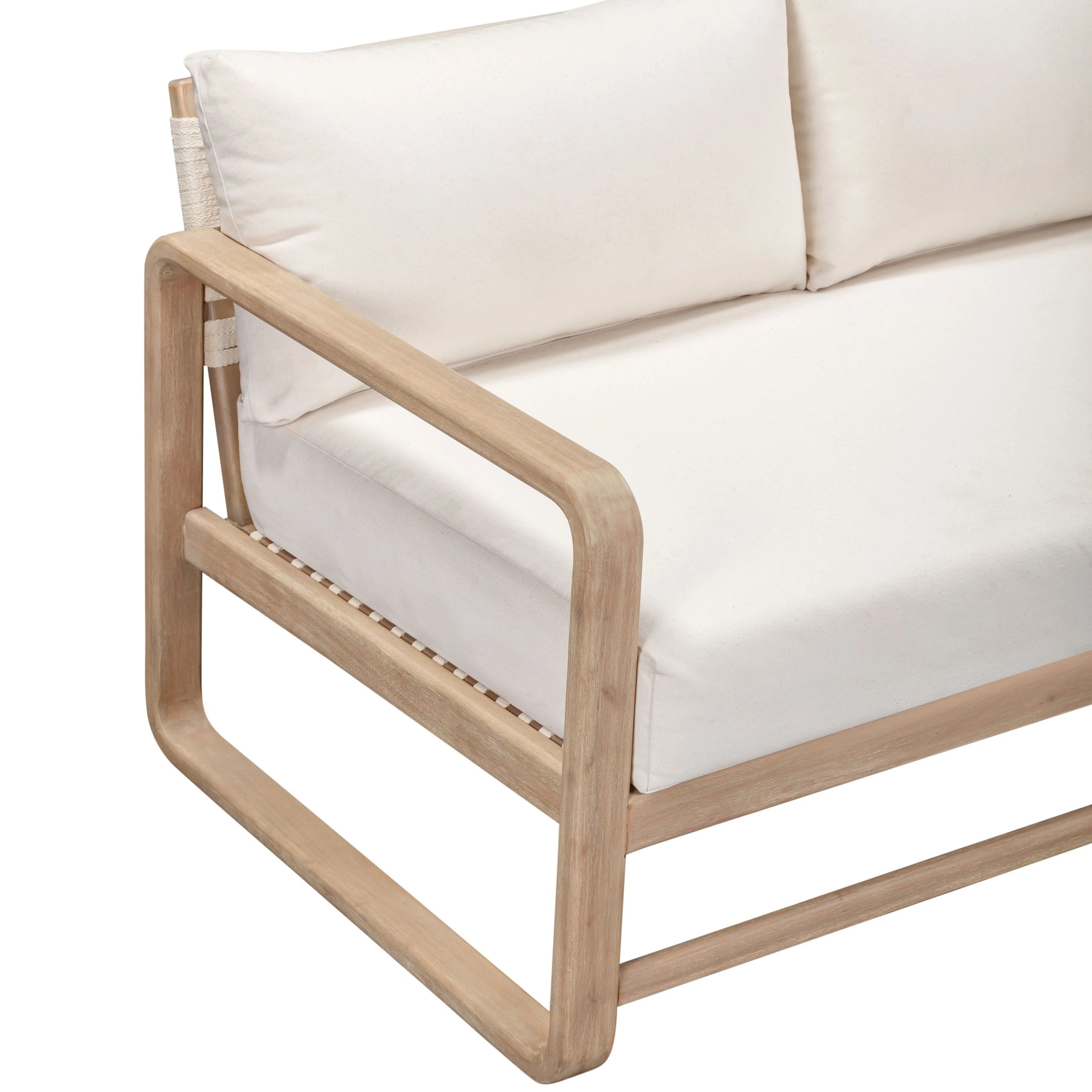 Palata 84" Cream Performance Fabric Outdoor Sofa