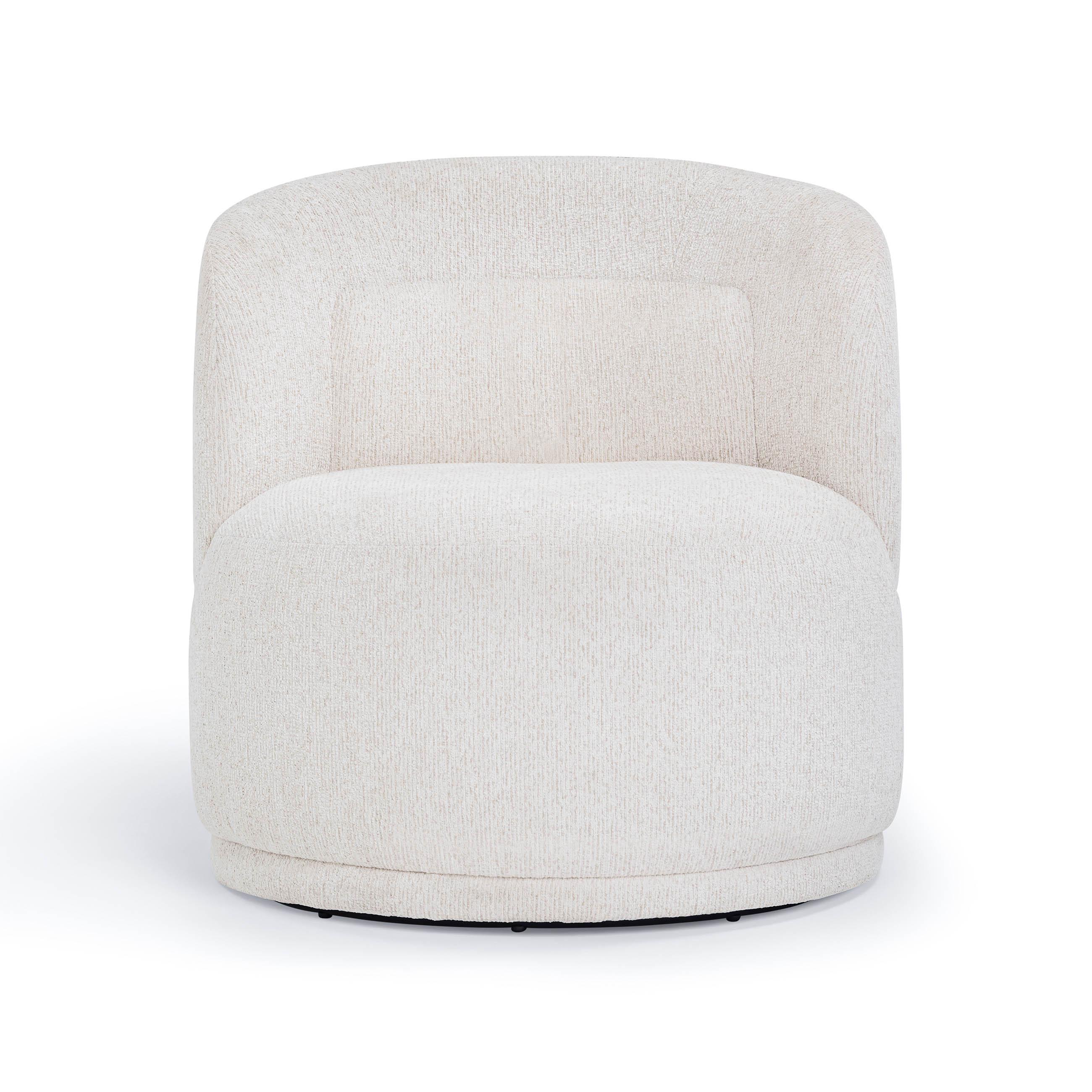 Massa Textured Performance Fabric Swivel Accent Chair