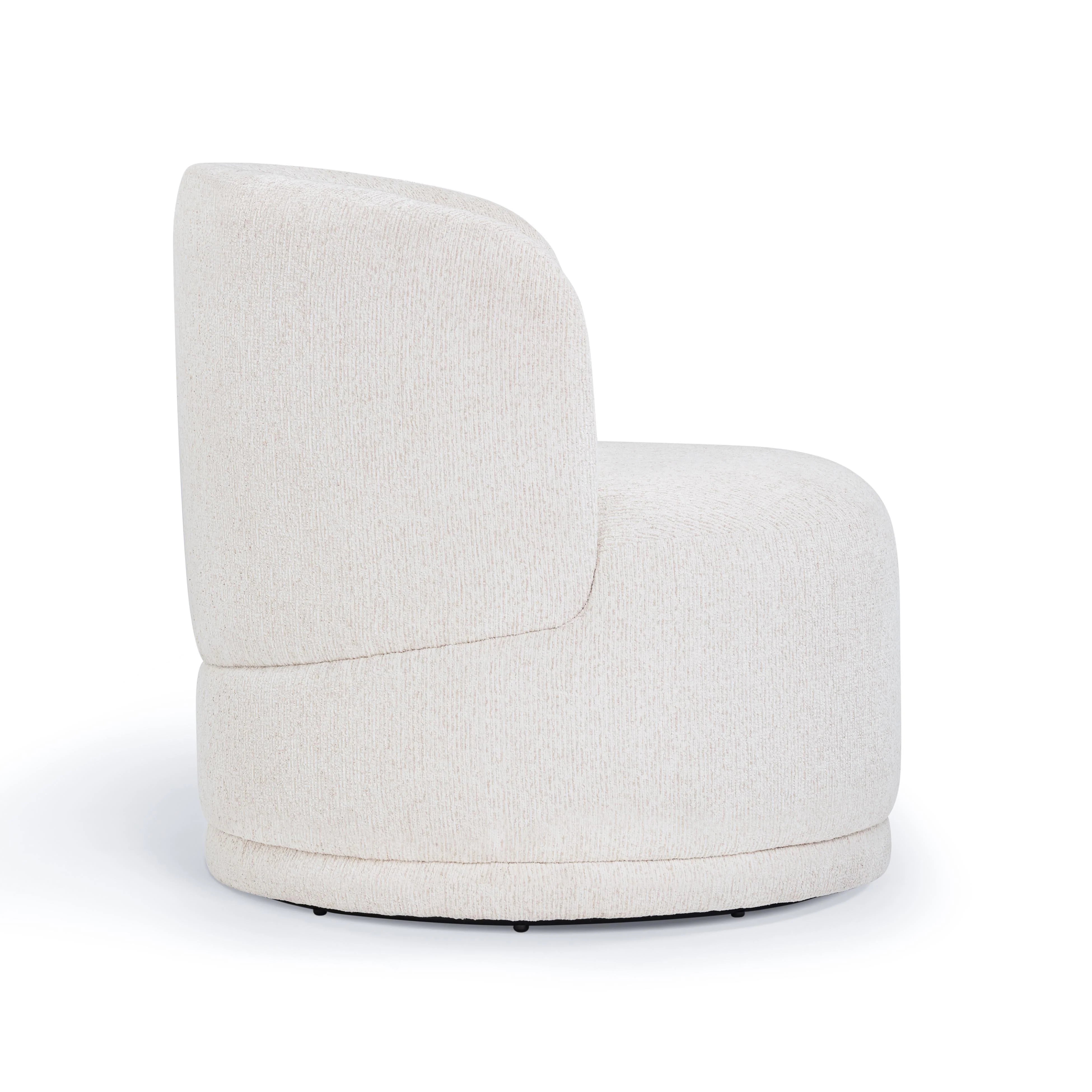 Massa Textured Performance Fabric Swivel Accent Chair