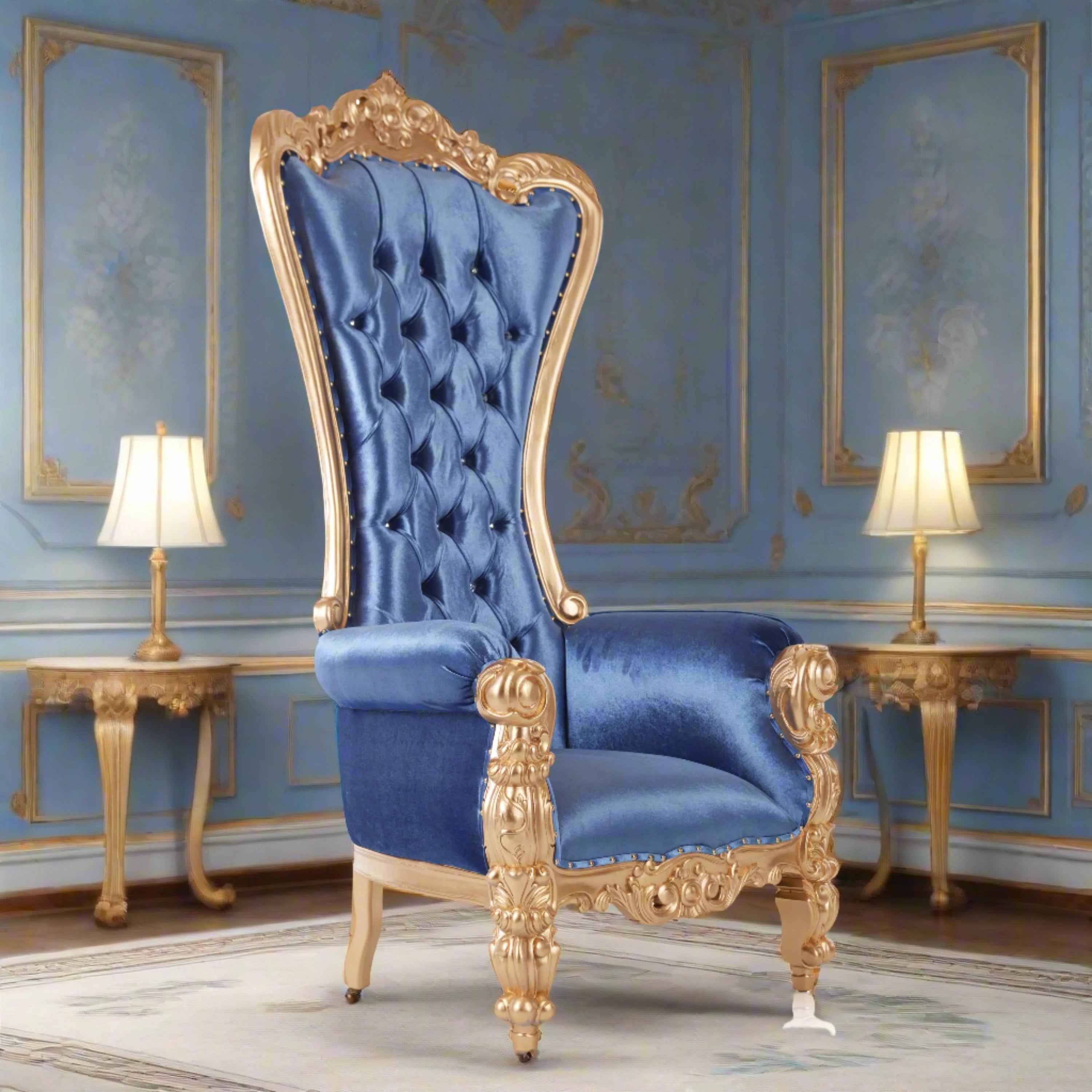 Chloe Throne Chair - Velvet