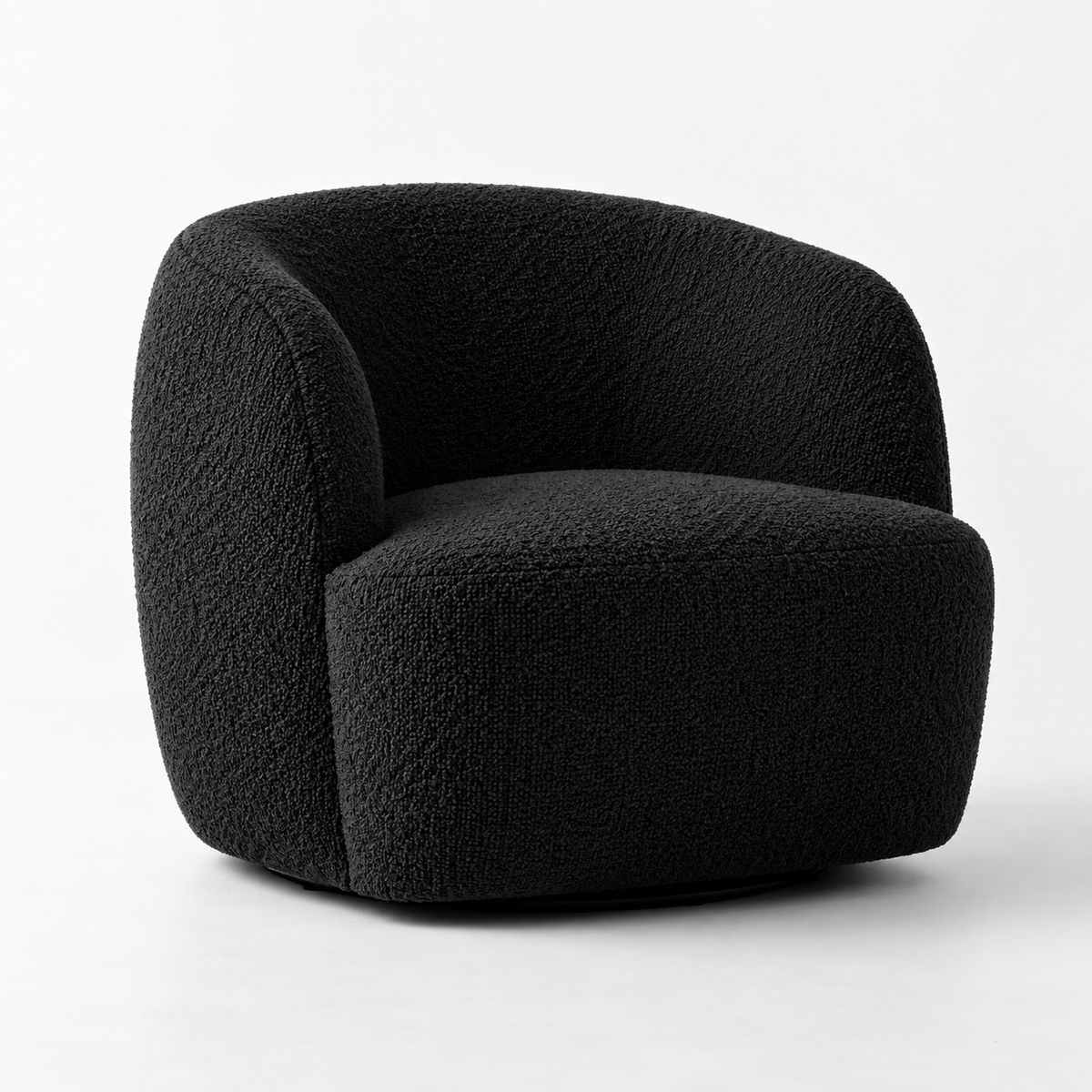 Chaise pivotante confortable (tissu bouclé)