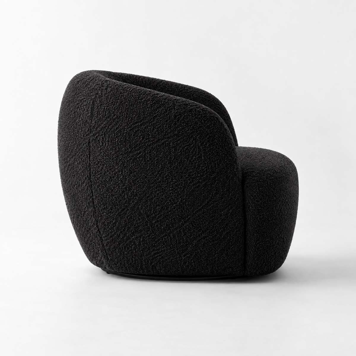 Chaise pivotante confortable (tissu bouclé)