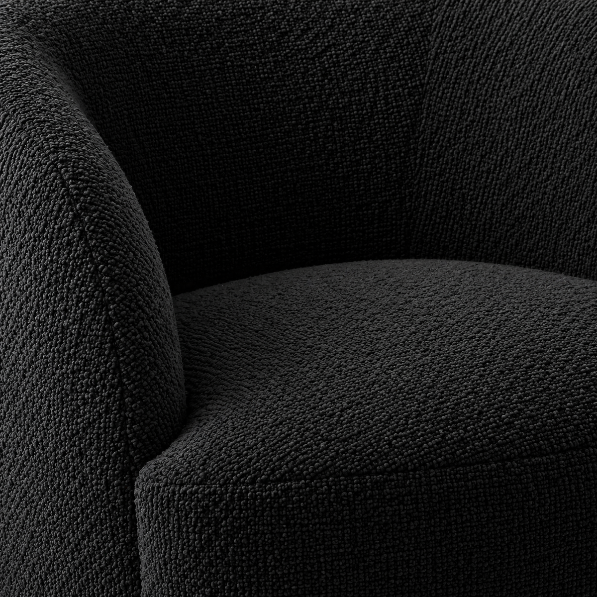 Chaise pivotante confortable (tissu bouclé)