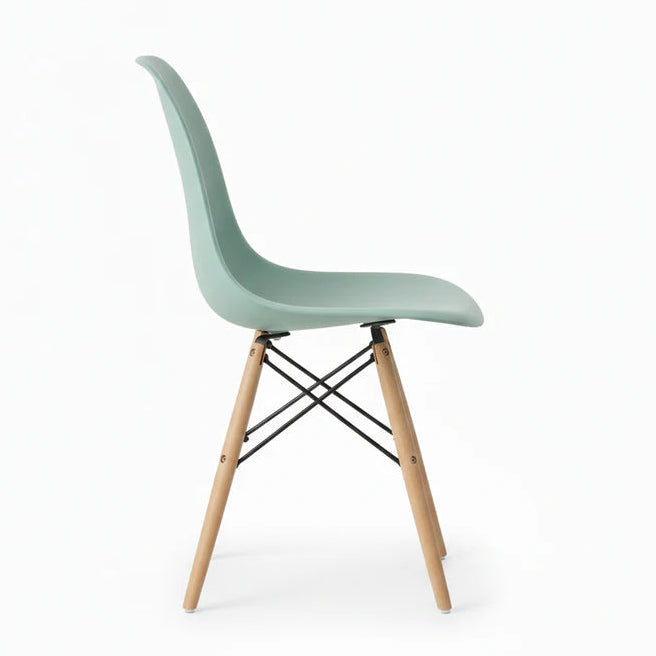 Eames Eiffel Molded Plastic Chair (Natural Base)