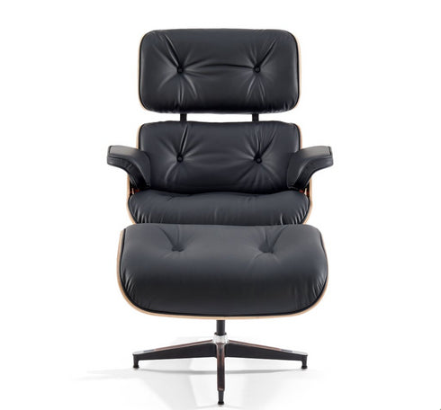 Eames Lounge Chair And Ottoman (Reproduction) - Tall Version / Genuine Leather