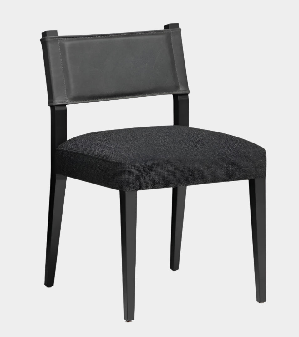 Leather-Backed Dining Chair