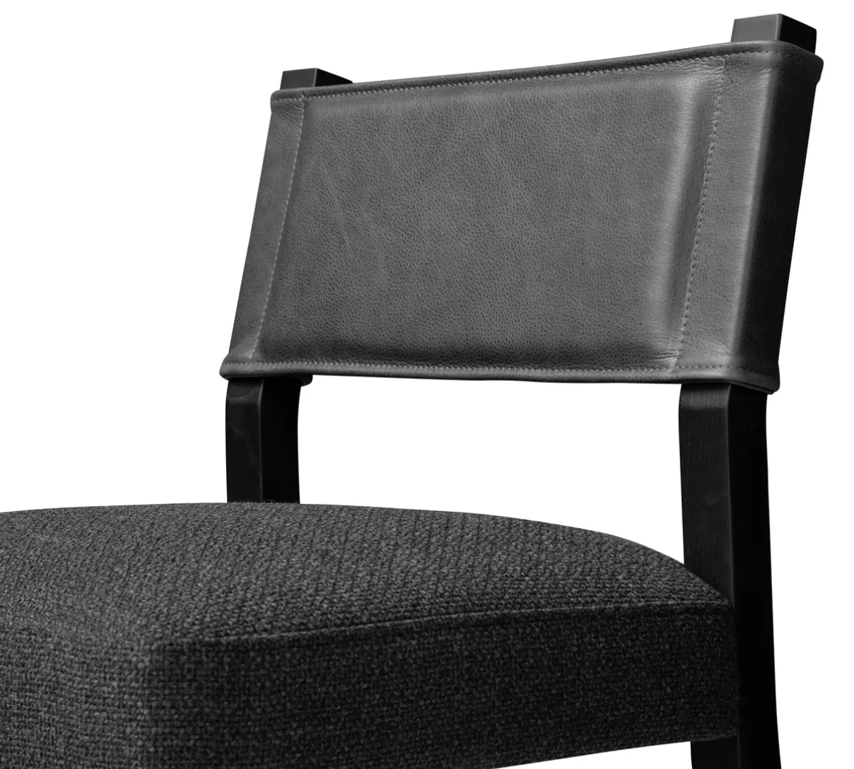 Leather-Backed Dining Chair