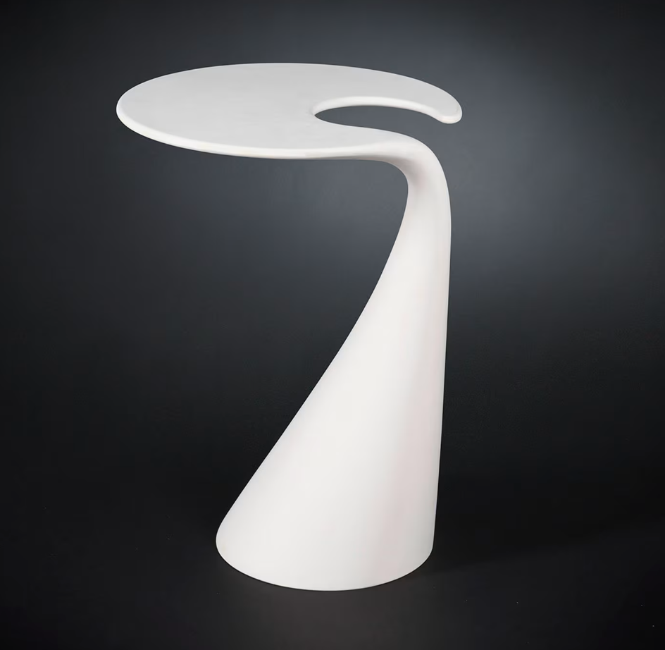 Milan White Side Table (Reproduction)