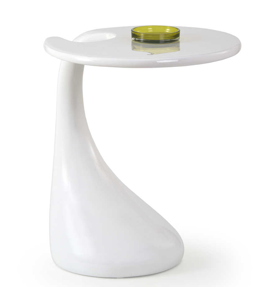 Milan White Side Table (Reproduction)