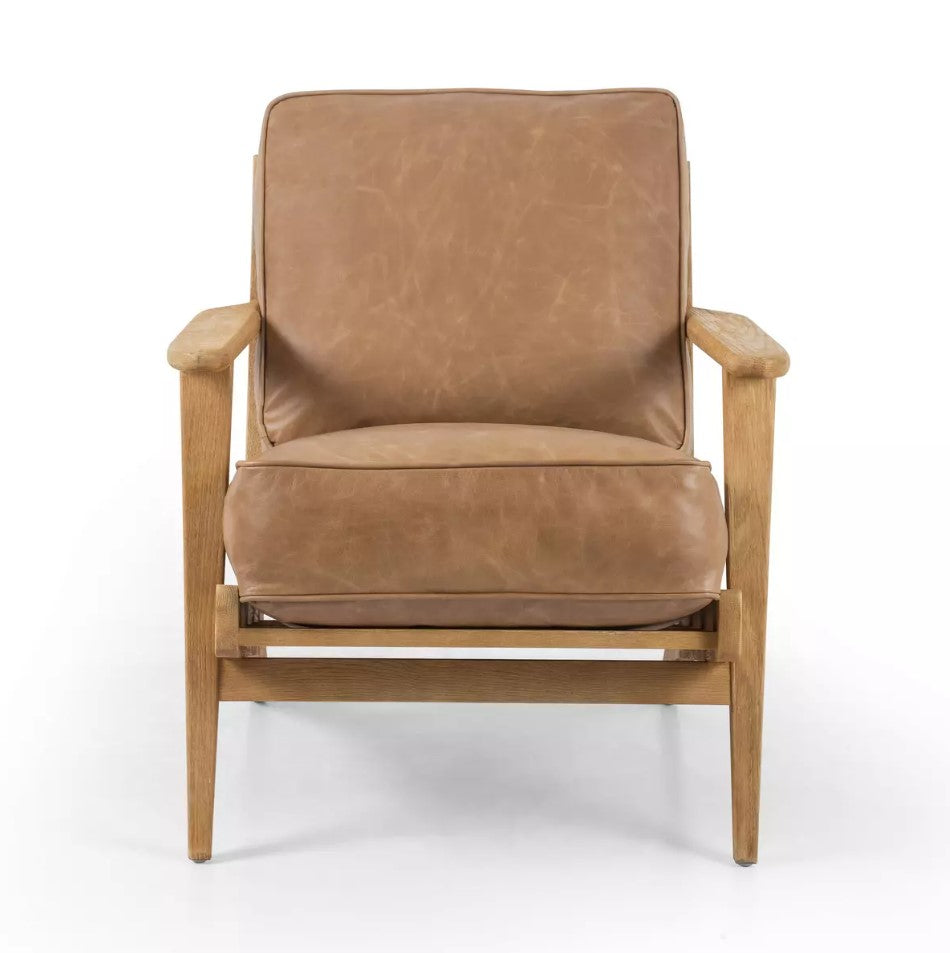 Fauteuil Lounge Faye (cuir pleine fleur)