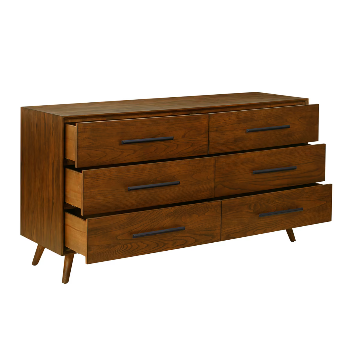 Emery Pecan 6 Drawer Dresser