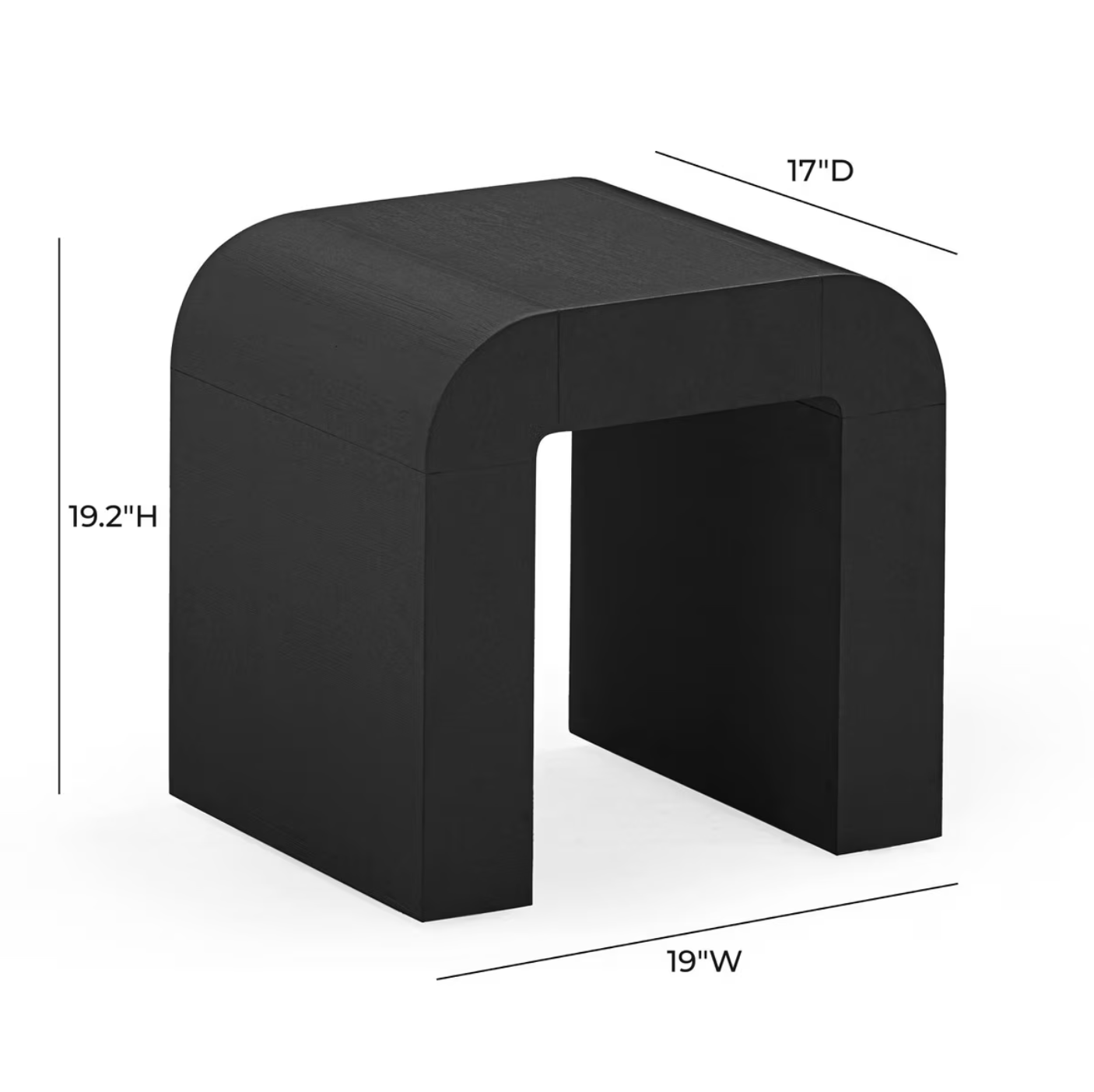 Hump Black Side Table