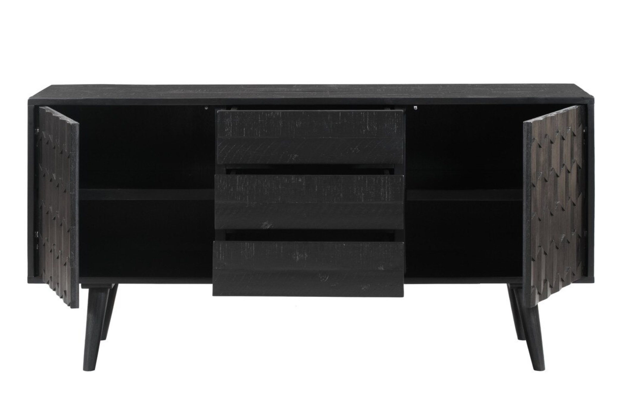 Buffet Valentina en acacia noir 59"