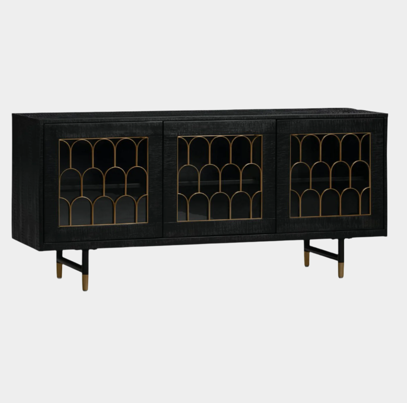 Buffet Gatsby en bois d'acacia noir de 66 po 