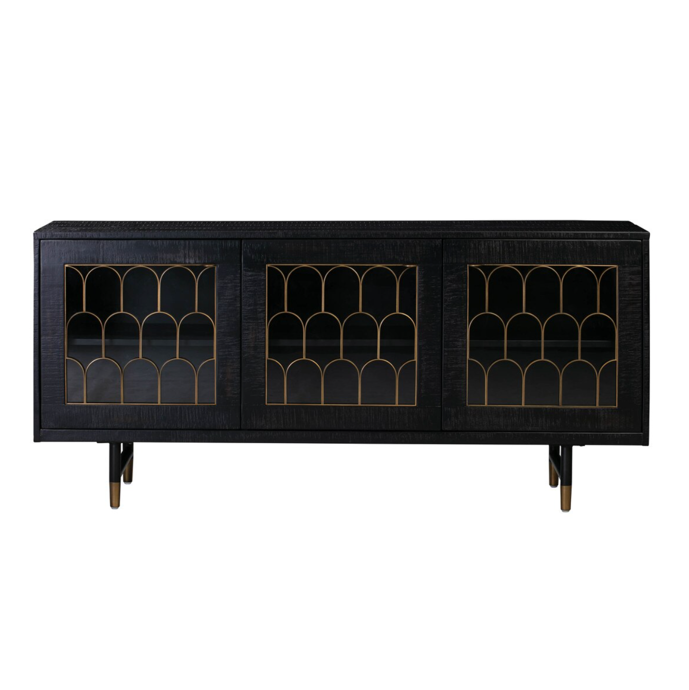 Gatsby Black Acacia Wood 66" Buffet