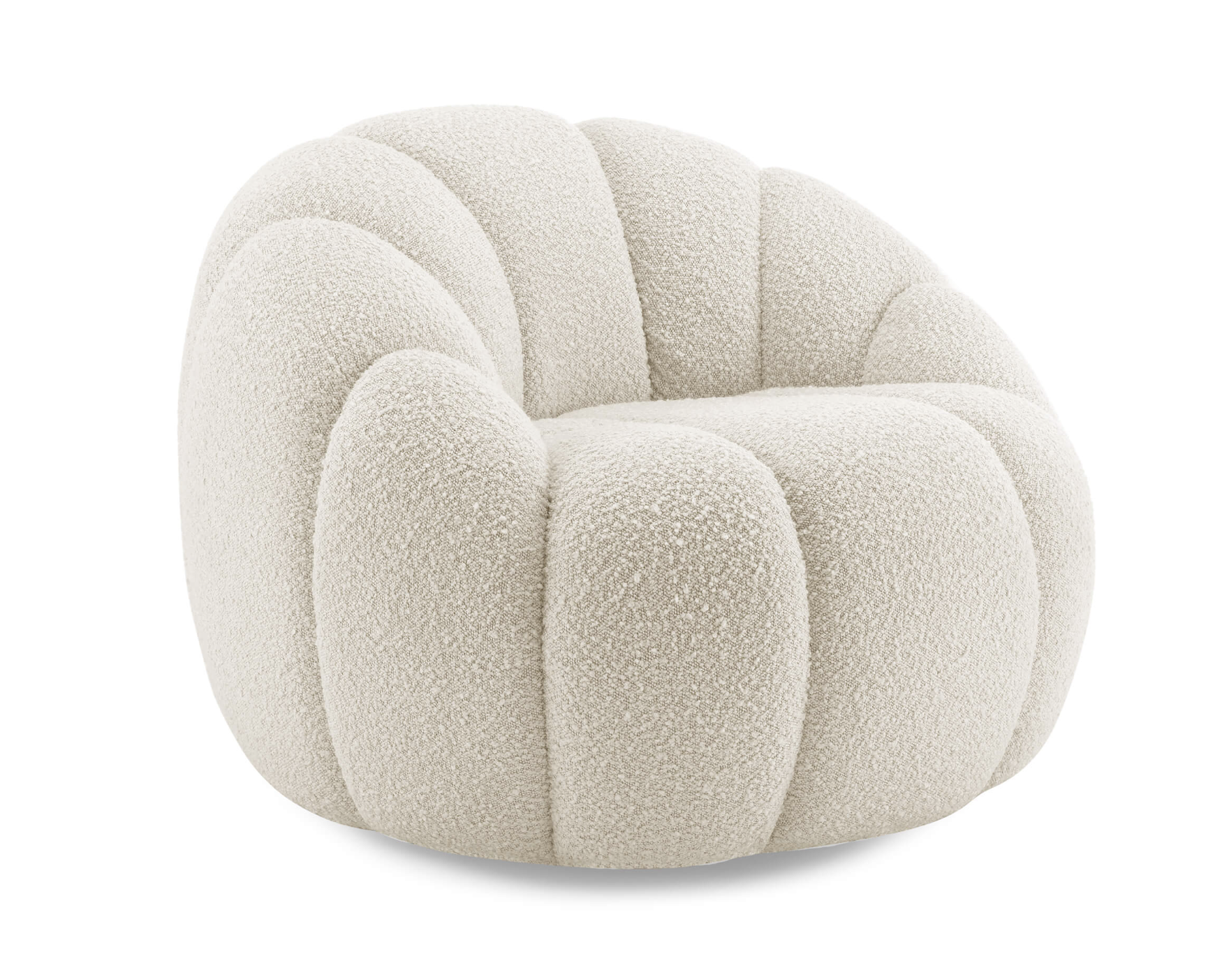 Pumpkin Lounge Boucle Chair