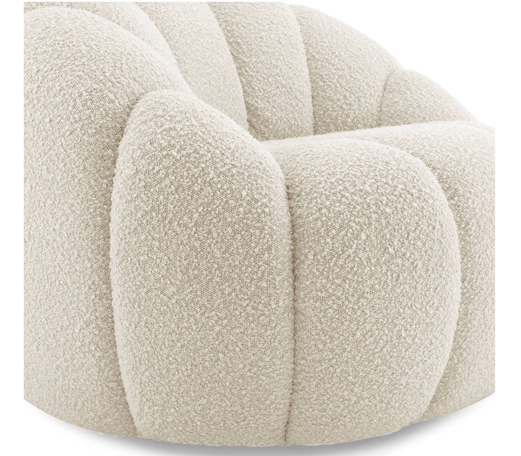 Pumpkin Lounge Boucle Chair