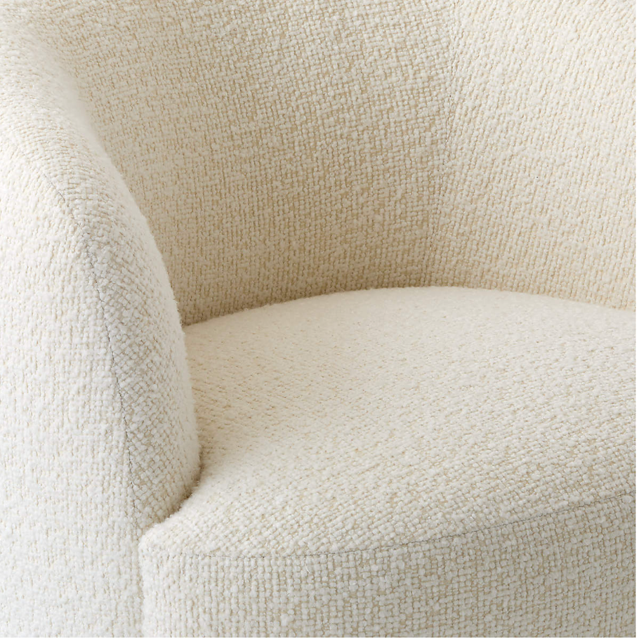 Chaise pivotante confortable (tissu bouclé)
