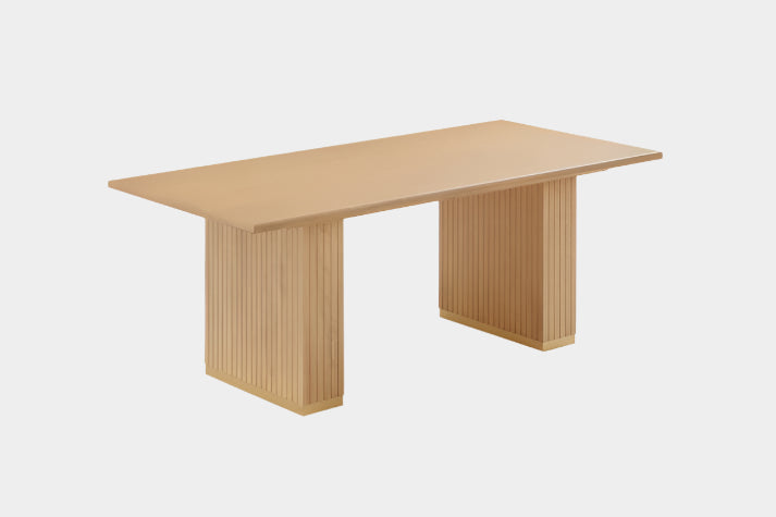 Chelsea Natural Oak Wood 79" Rectangular Dining Table
