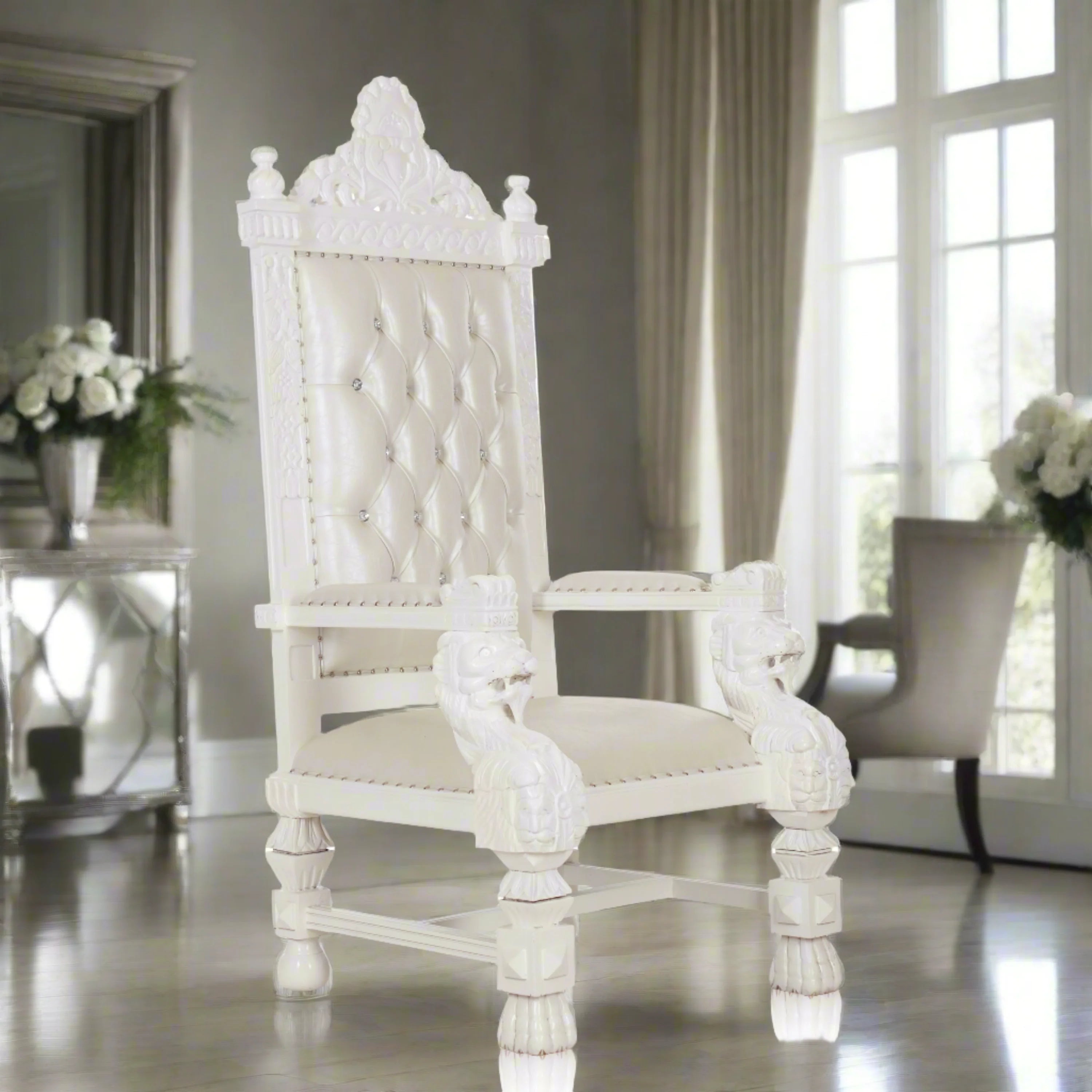 King Samuel 68 Lion Throne Chair