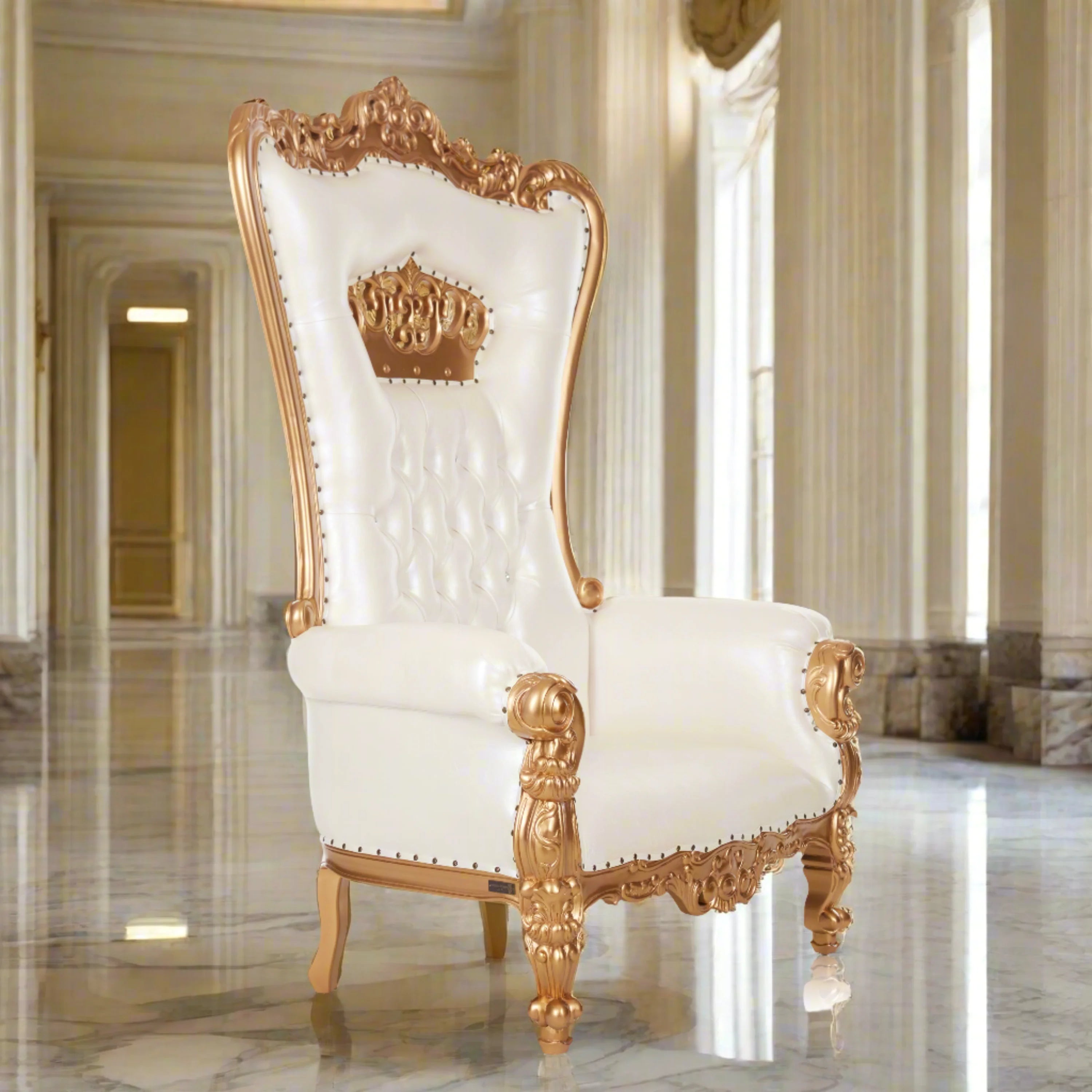 Crown Tiffany Extra Wide Throne Chair