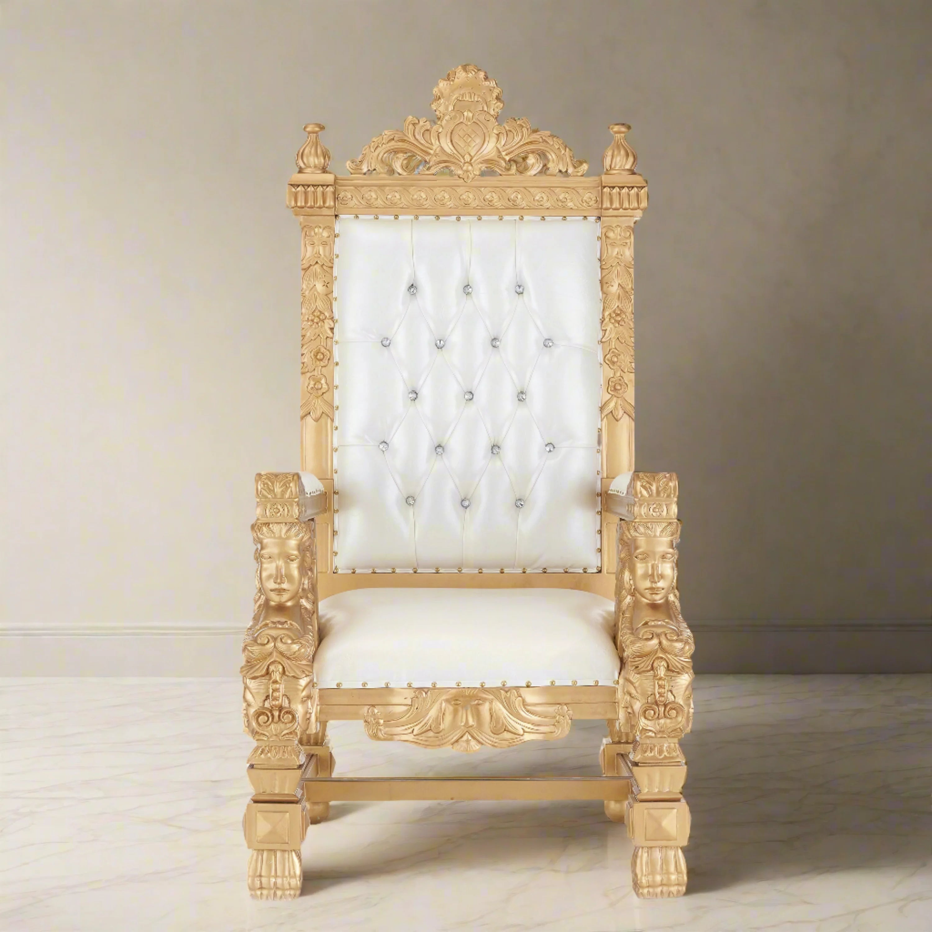 King Samuel Angelic Face Throne Chair