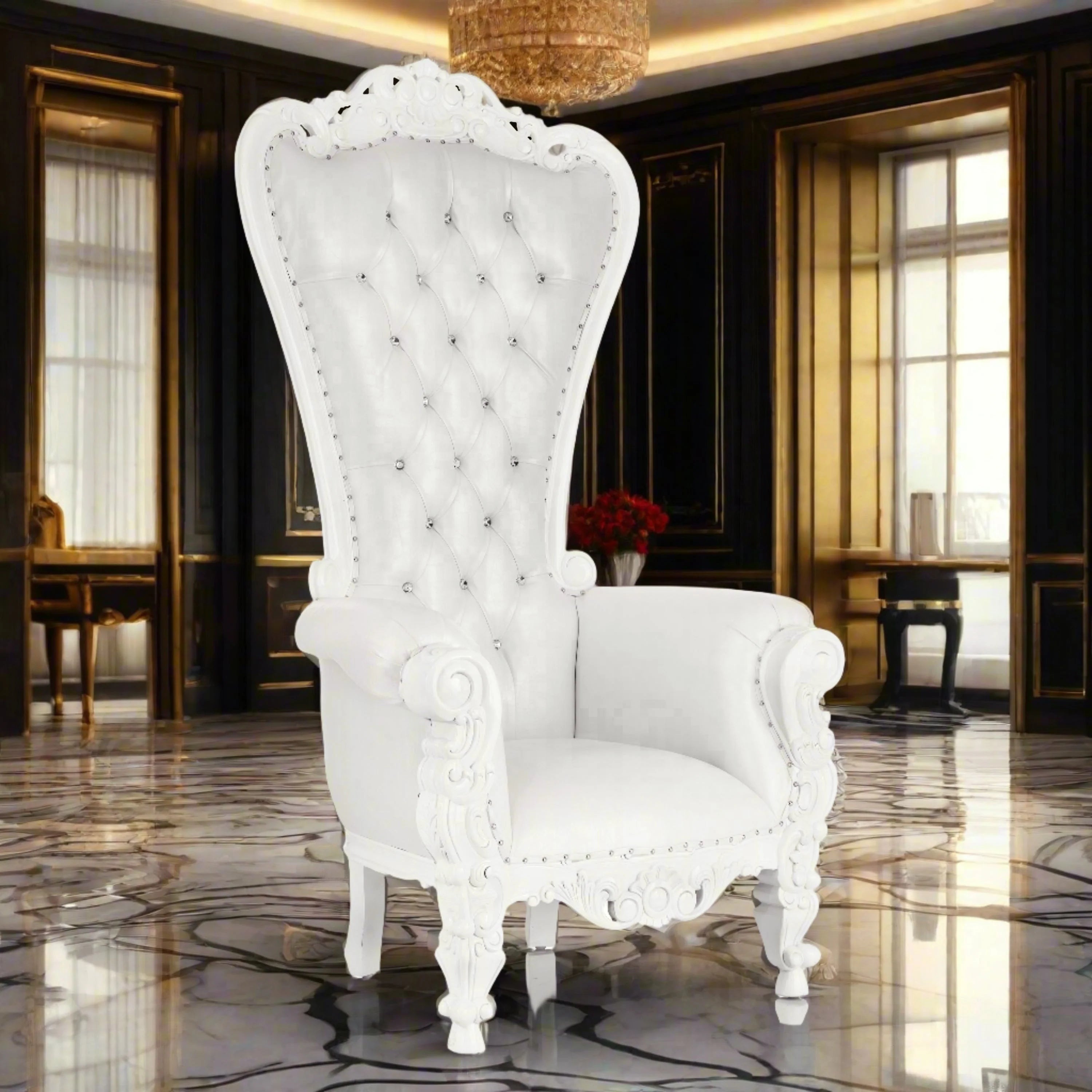 Queen Tiffany Throne Chair - Vinyl
