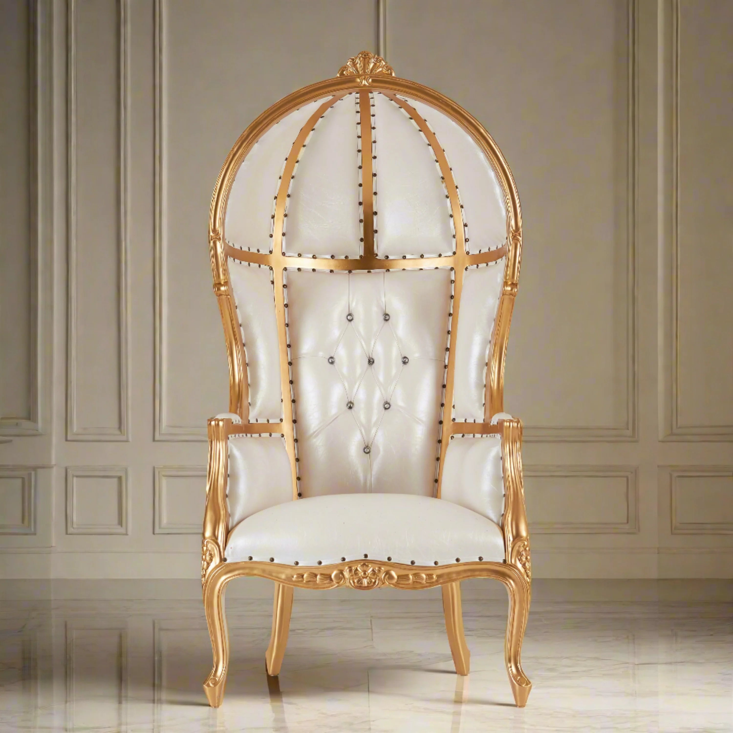Hooded Canopy 65 Bridal Throne Chair