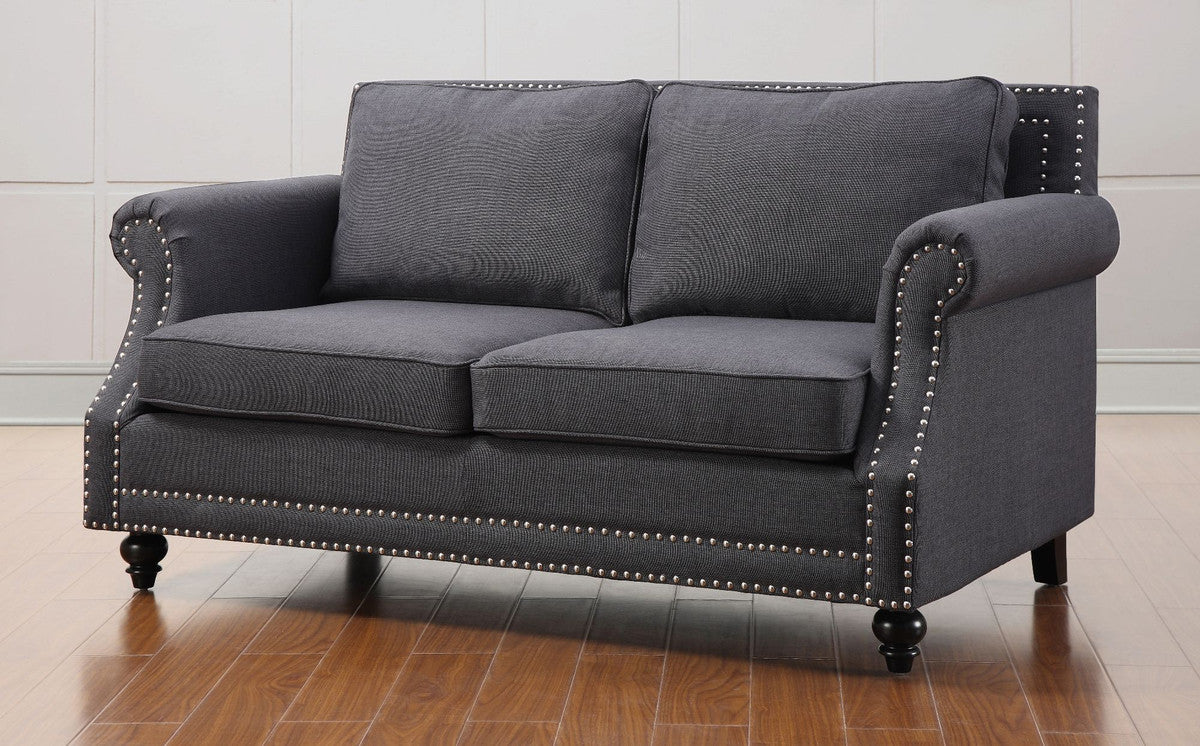 Camden Grey Linen Loveseat