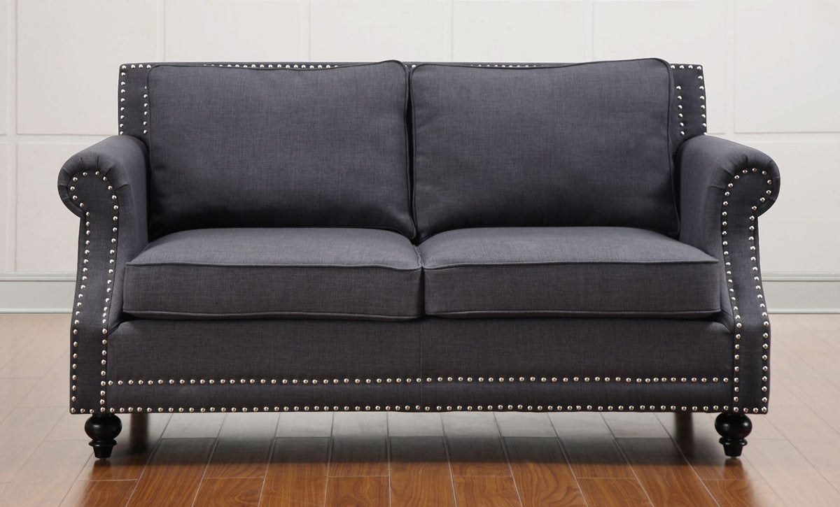 Camden Grey Linen Loveseat