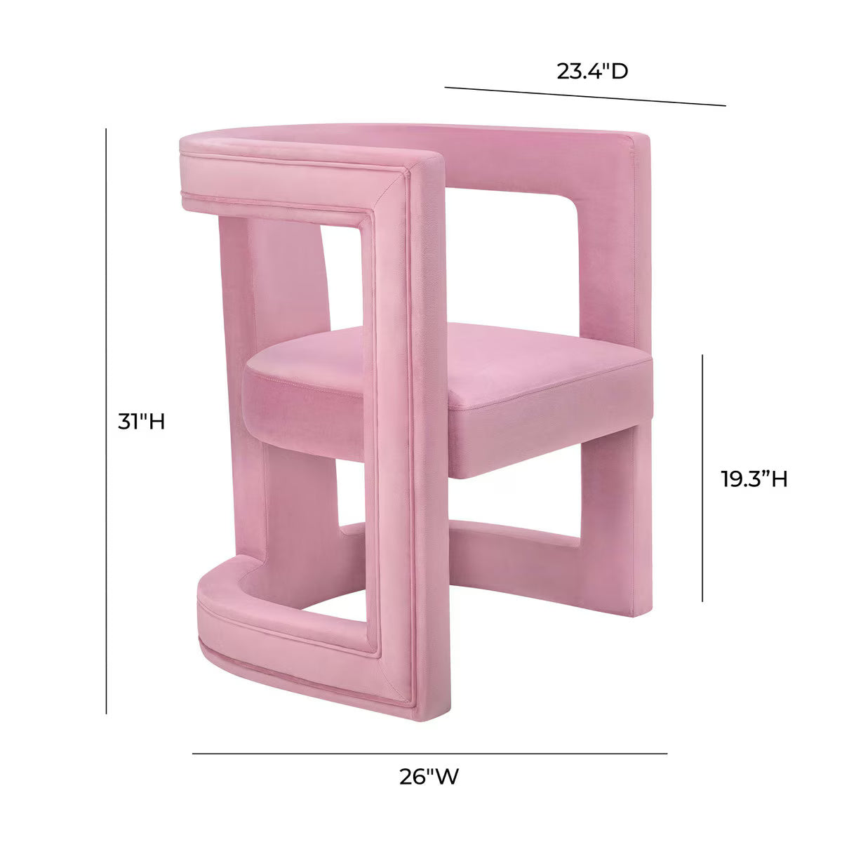 Ada Pink Velvet Chair