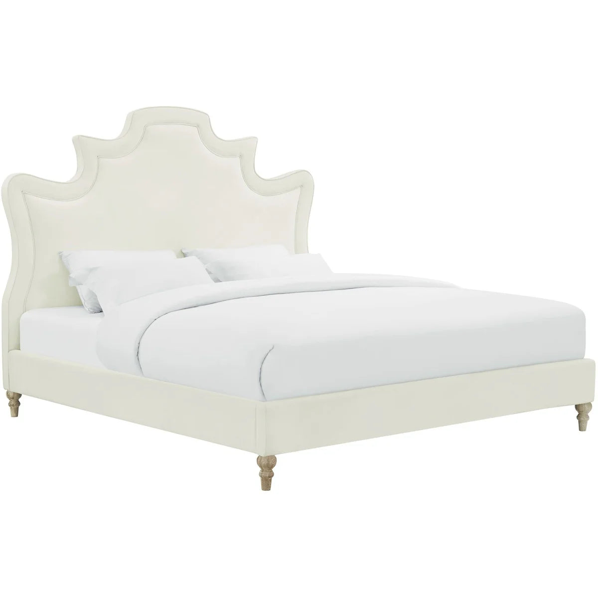 Serenity Cream Performance Velvet Bed