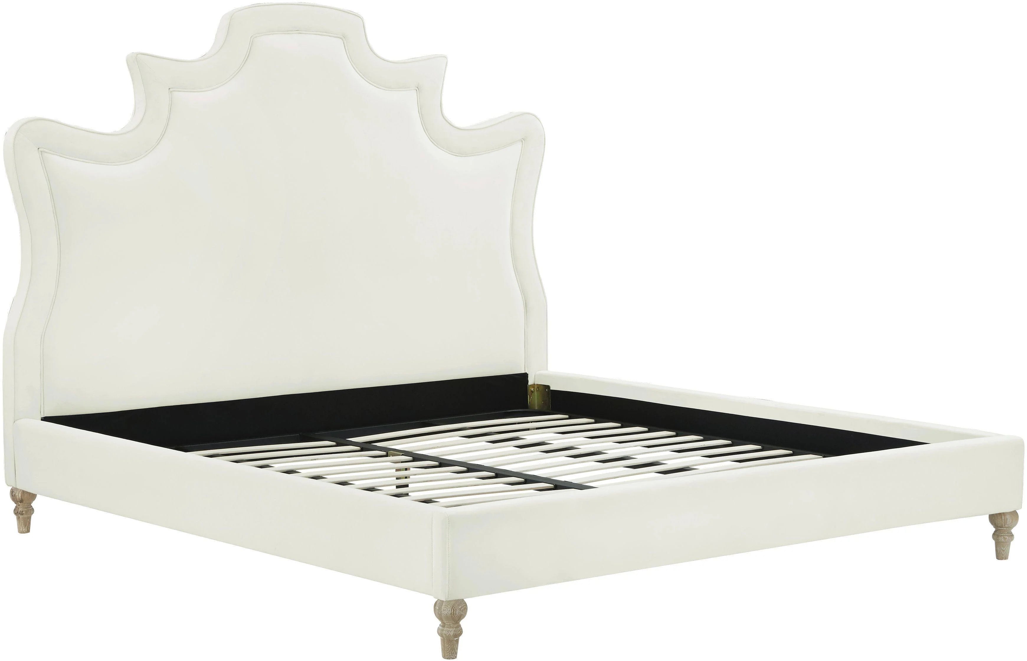 Serenity Cream Performance Velvet Bed