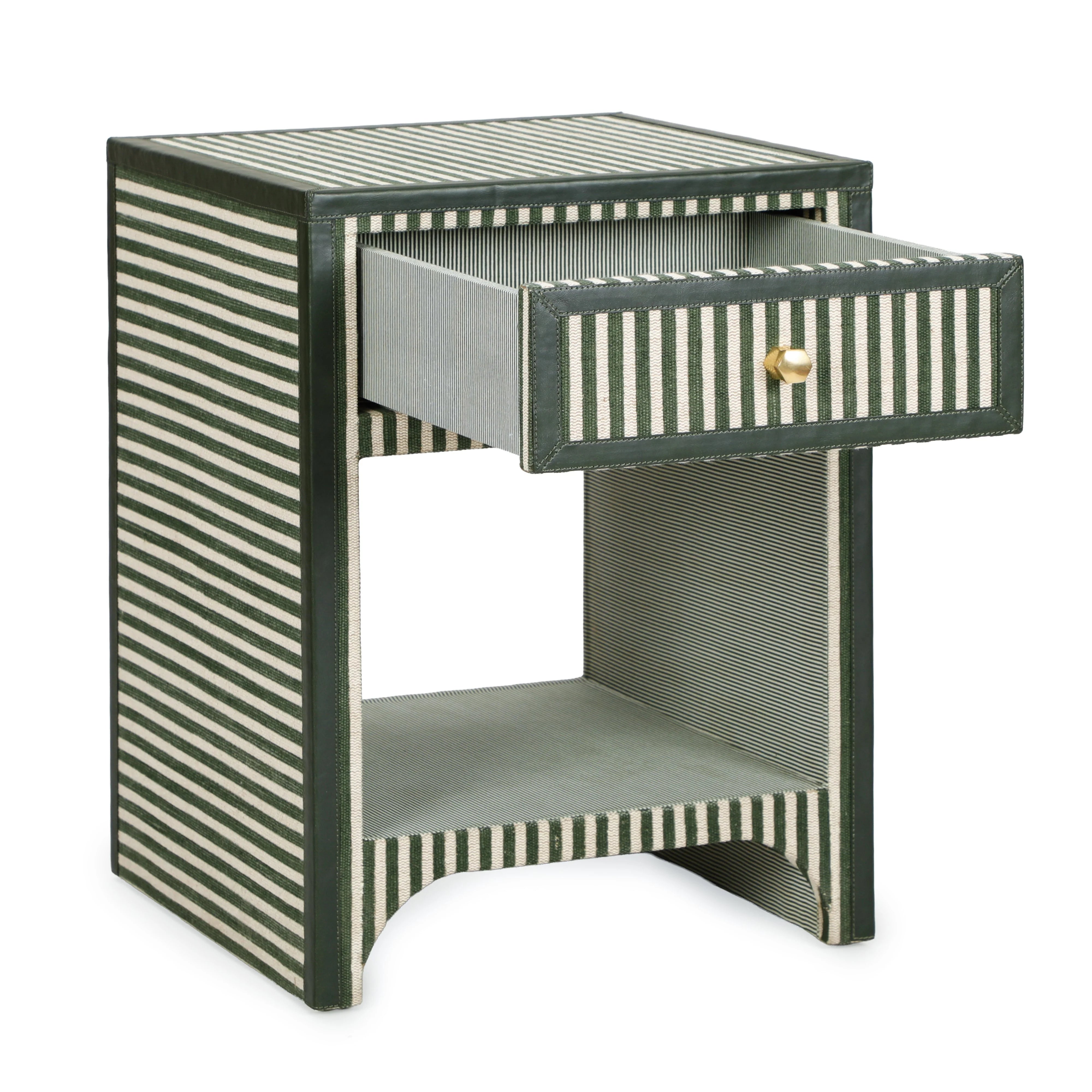 Kora 18" Cotton Jute 1-Drawer Contract-Grade Nightstand