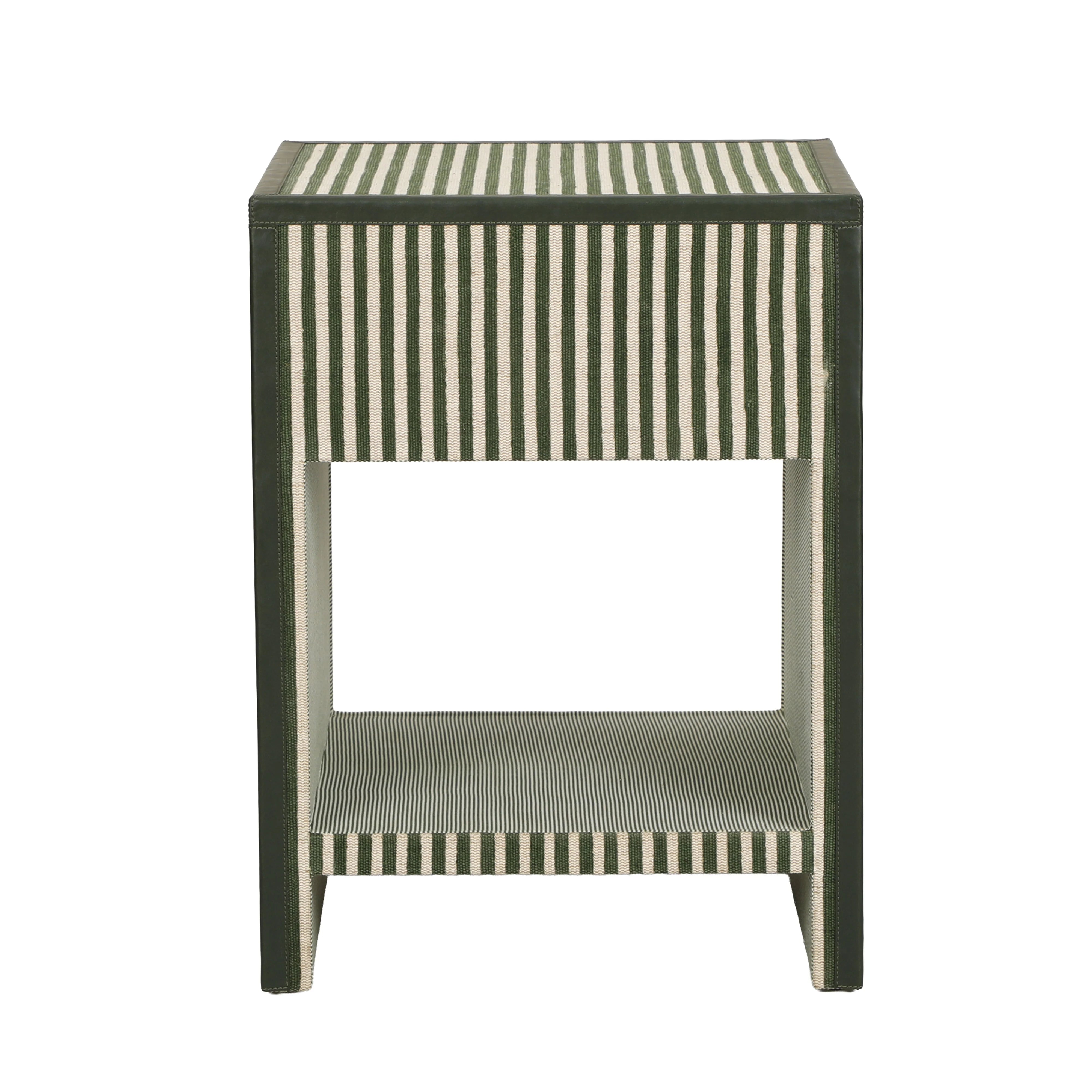 Kora 18" Cotton Jute 1-Drawer Contract-Grade Nightstand