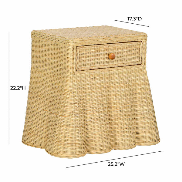 Pentra Natural Rattan Nightstand