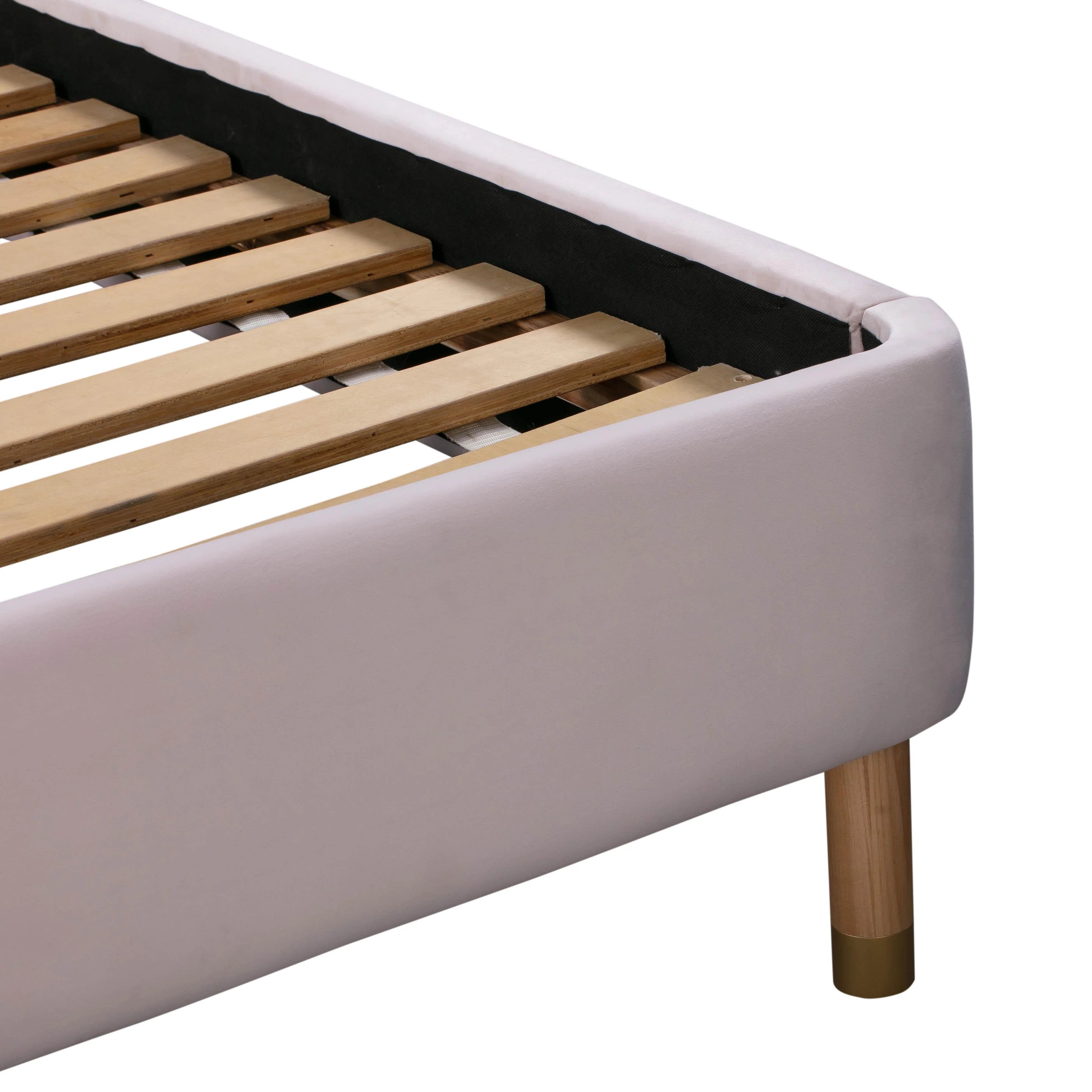 Kavali Performance Velvet and Natural Bed