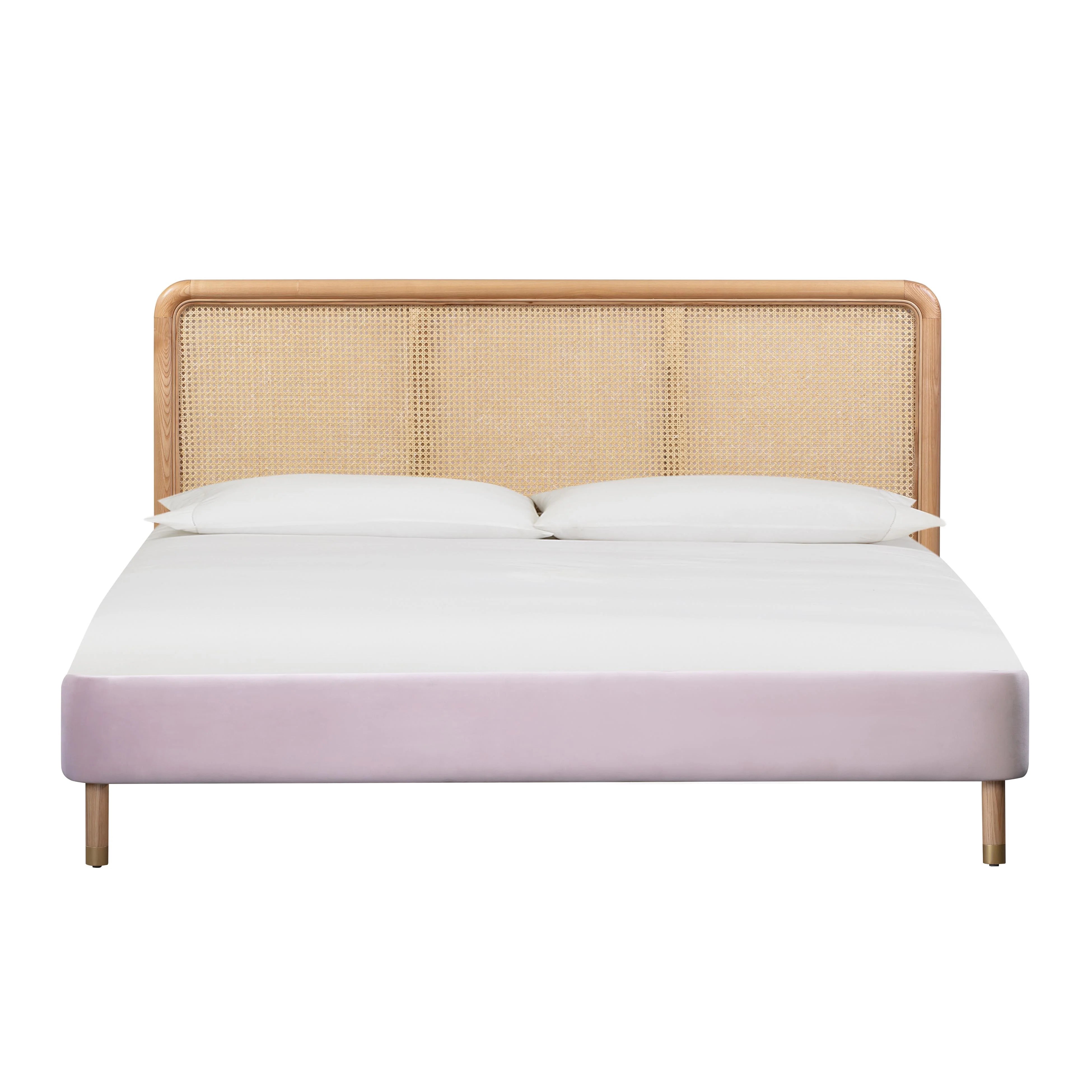 Kavali Performance Velvet and Natural Bed