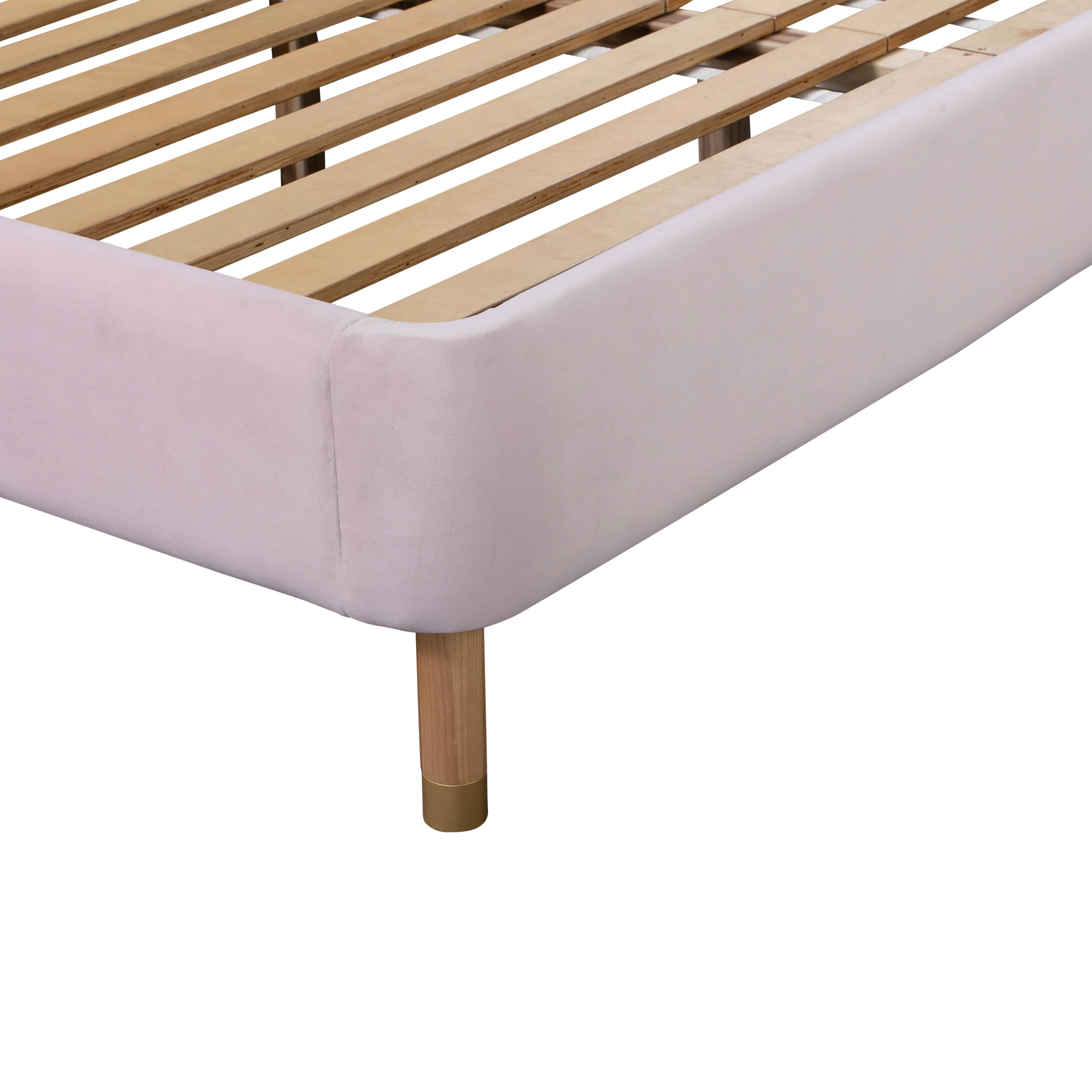 Kavali Performance Velvet and Natural Bed