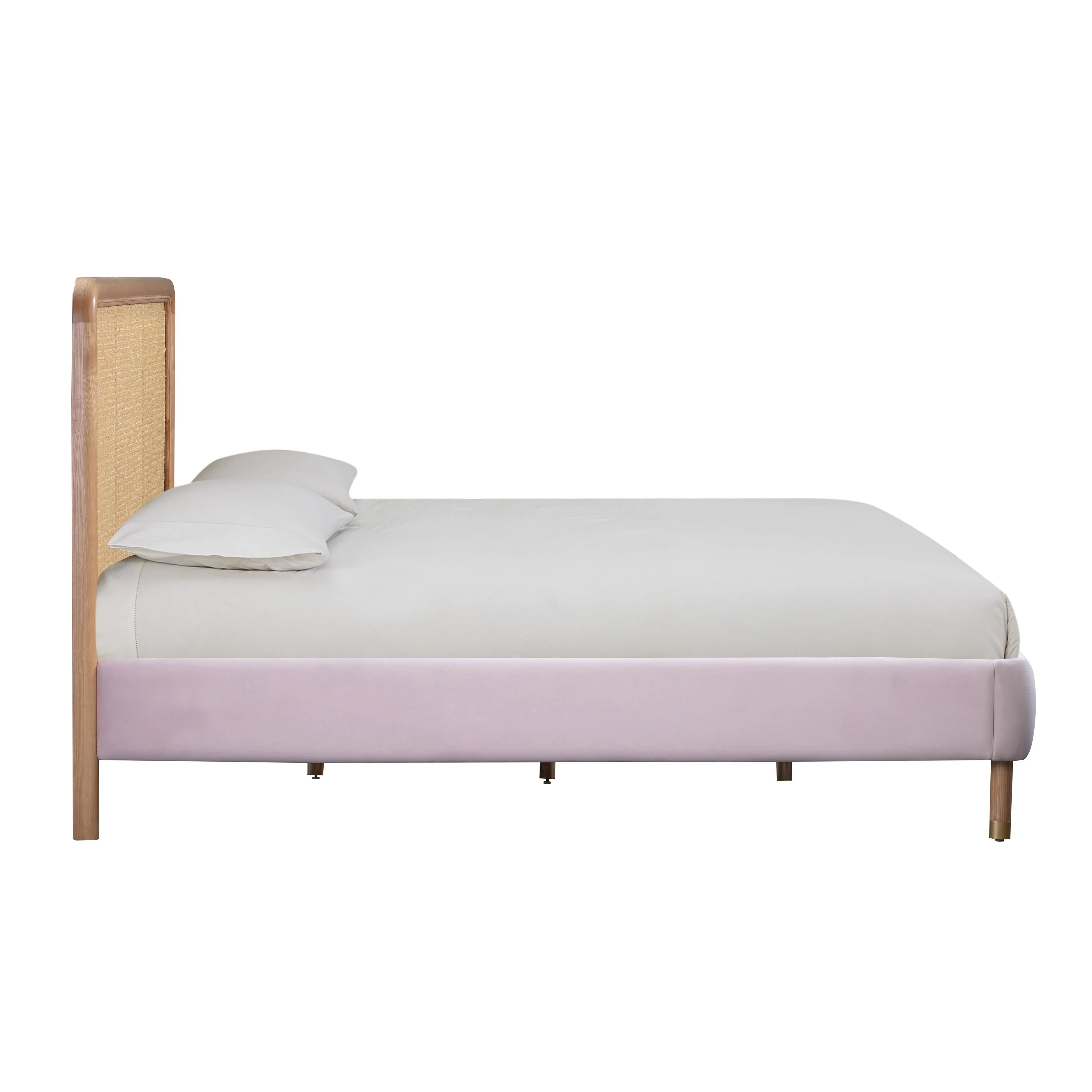 Kavali Performance Velvet and Natural Bed