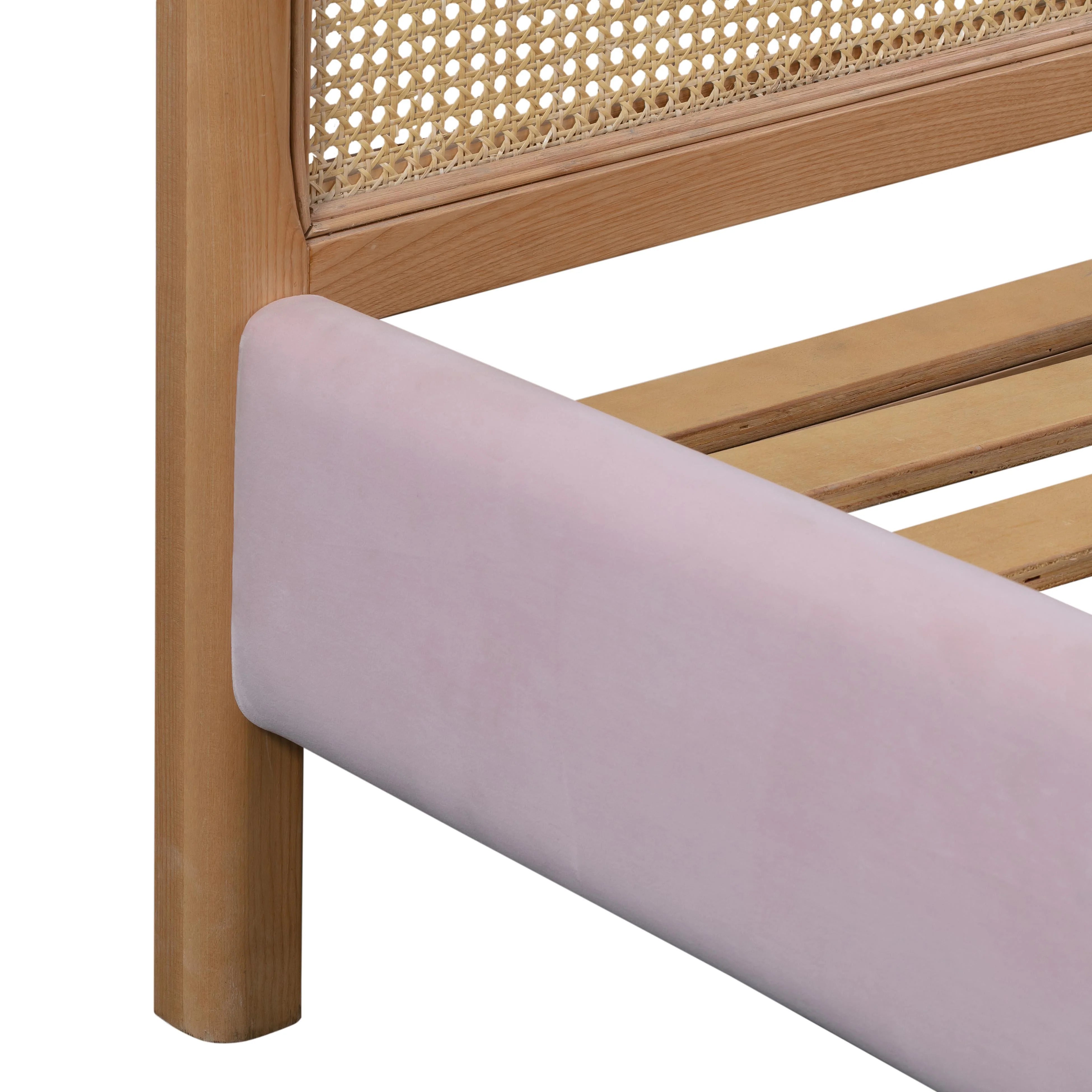 Kavali Performance Velvet and Natural Bed