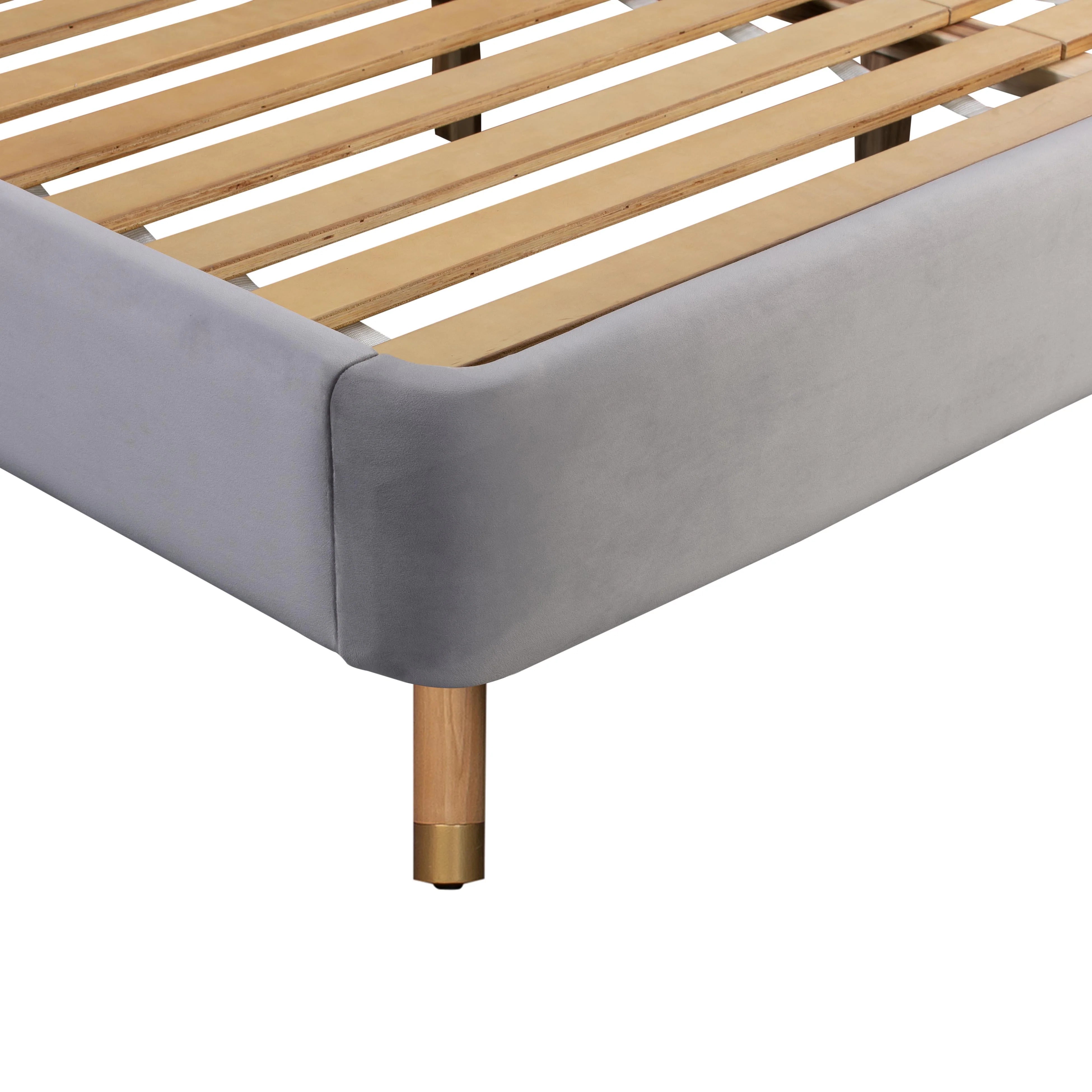 Kavali Performance Velvet and Natural Bed