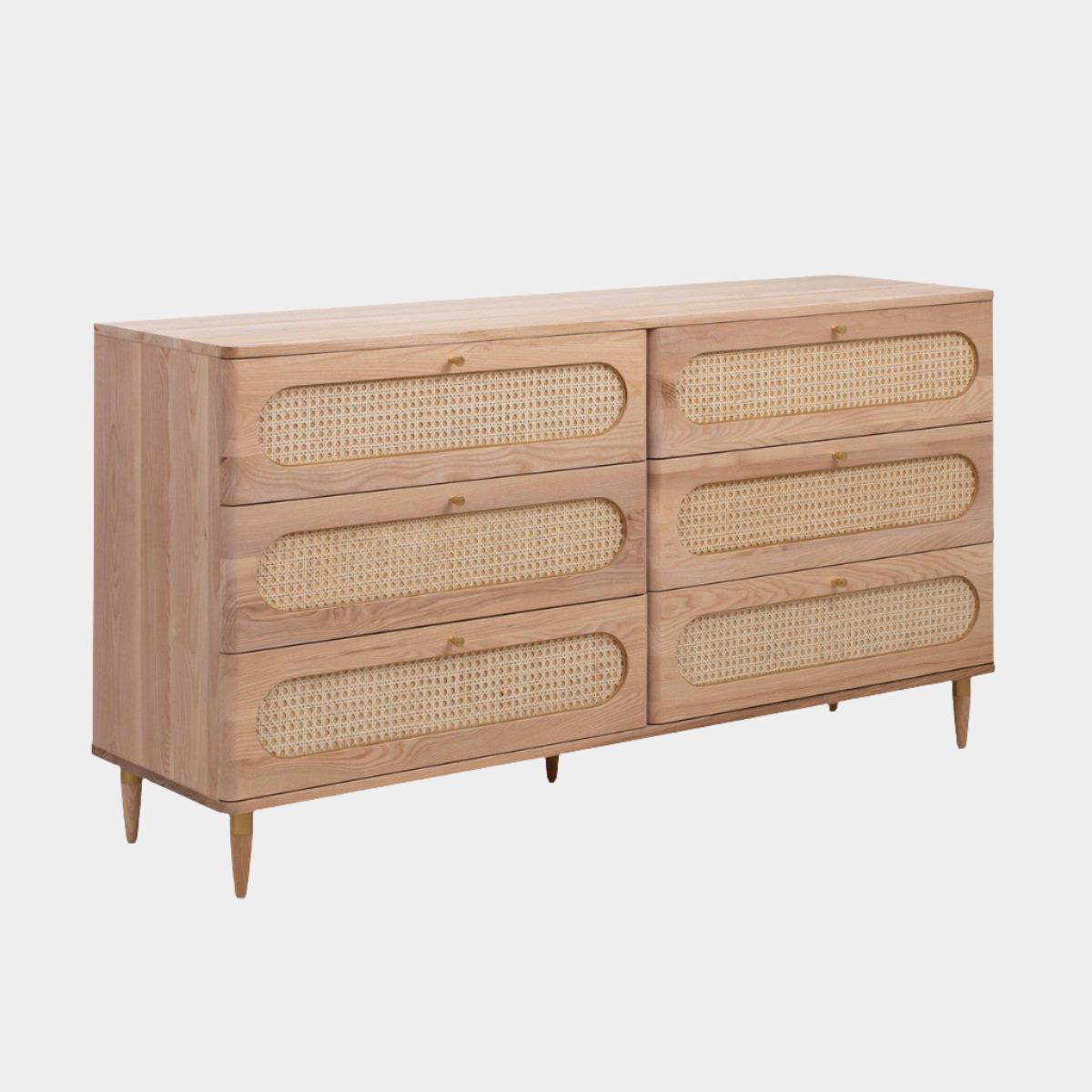 Carmen Cane 6 Drawer Dresser