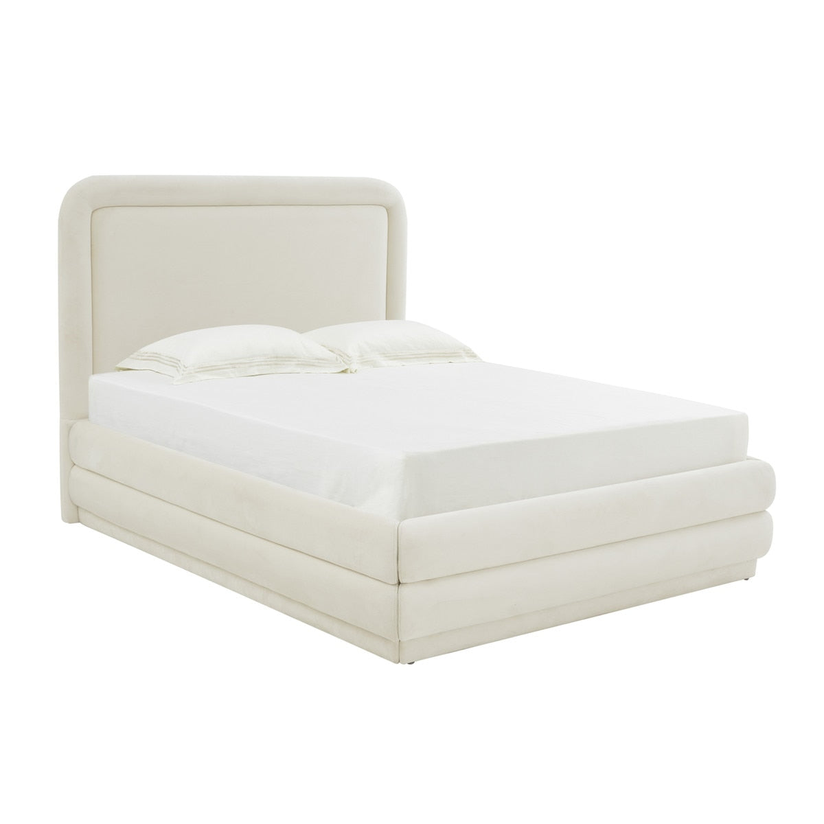 Briella Cream Velvet Bed