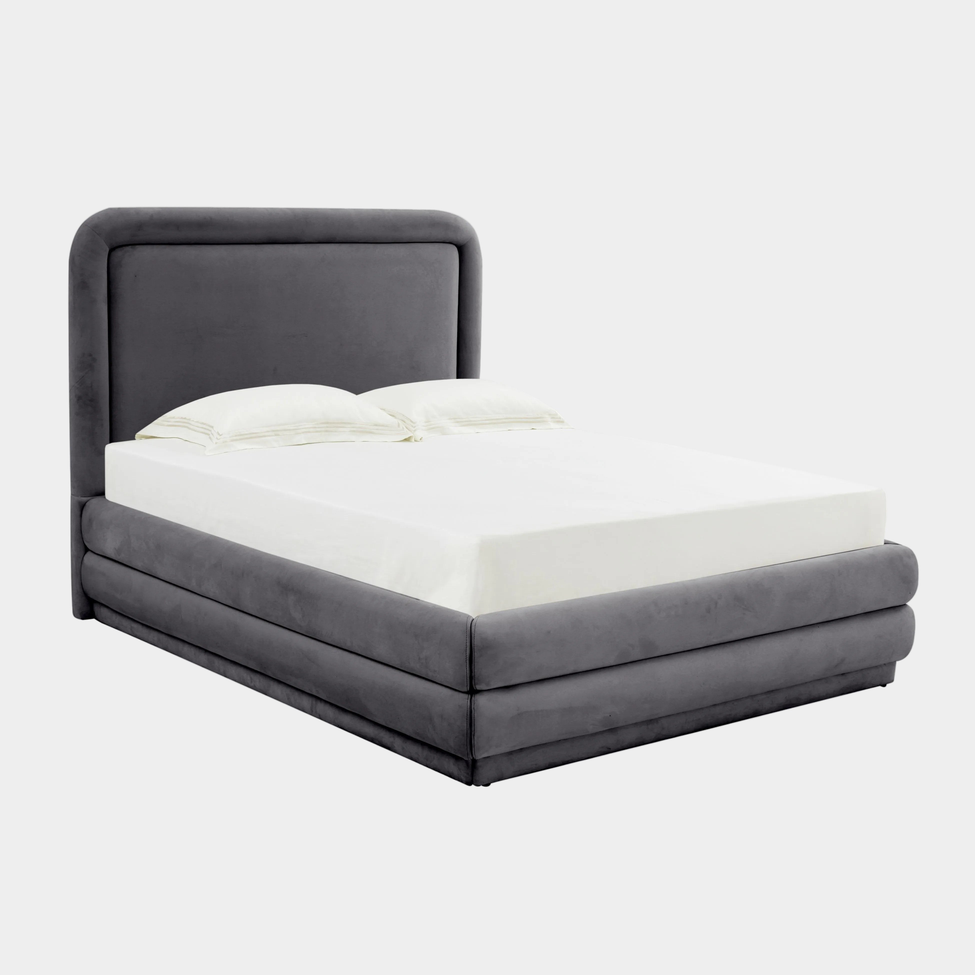 Lit en velours crème Briella