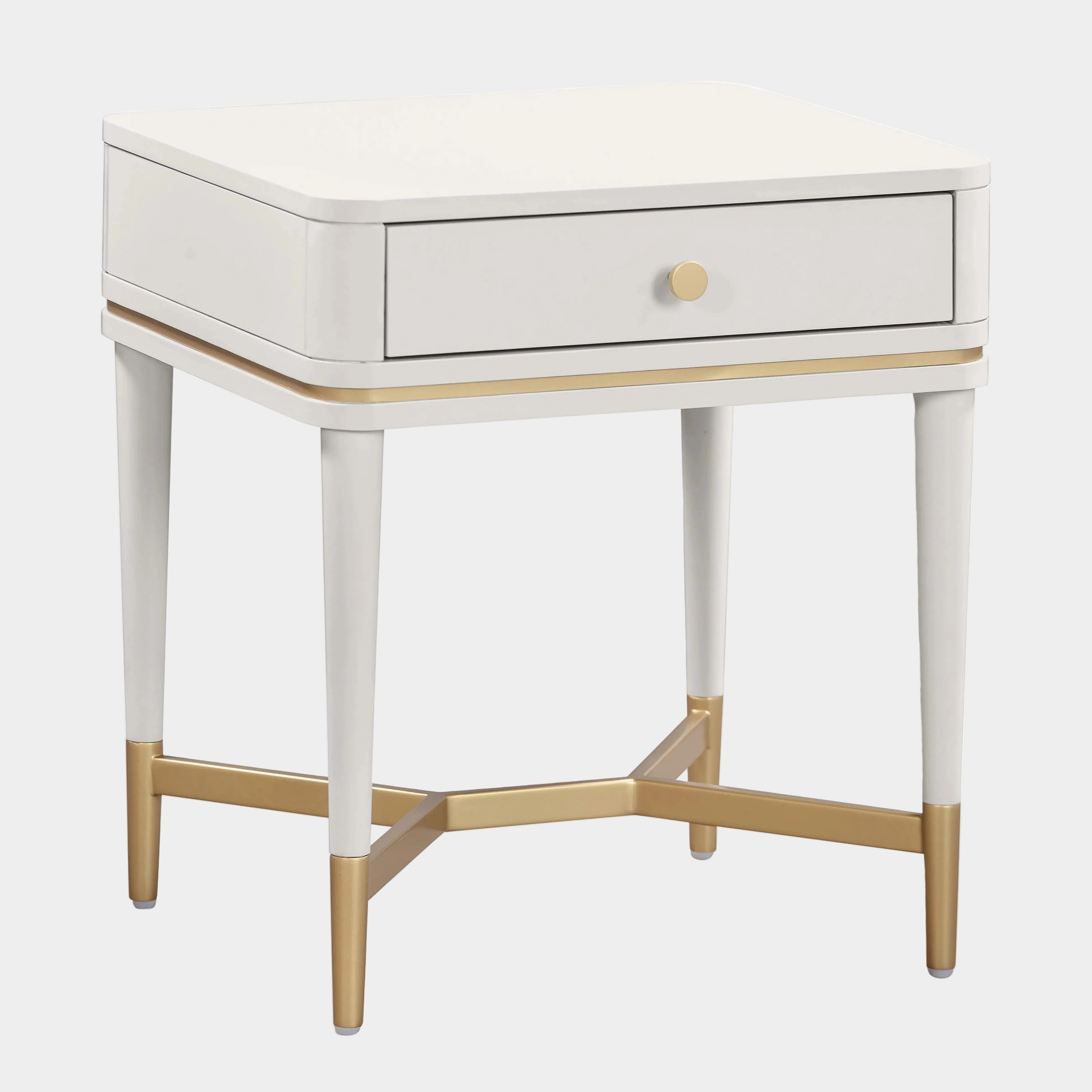 Julieta 19" Acacia Wood Nightstand With Drawer