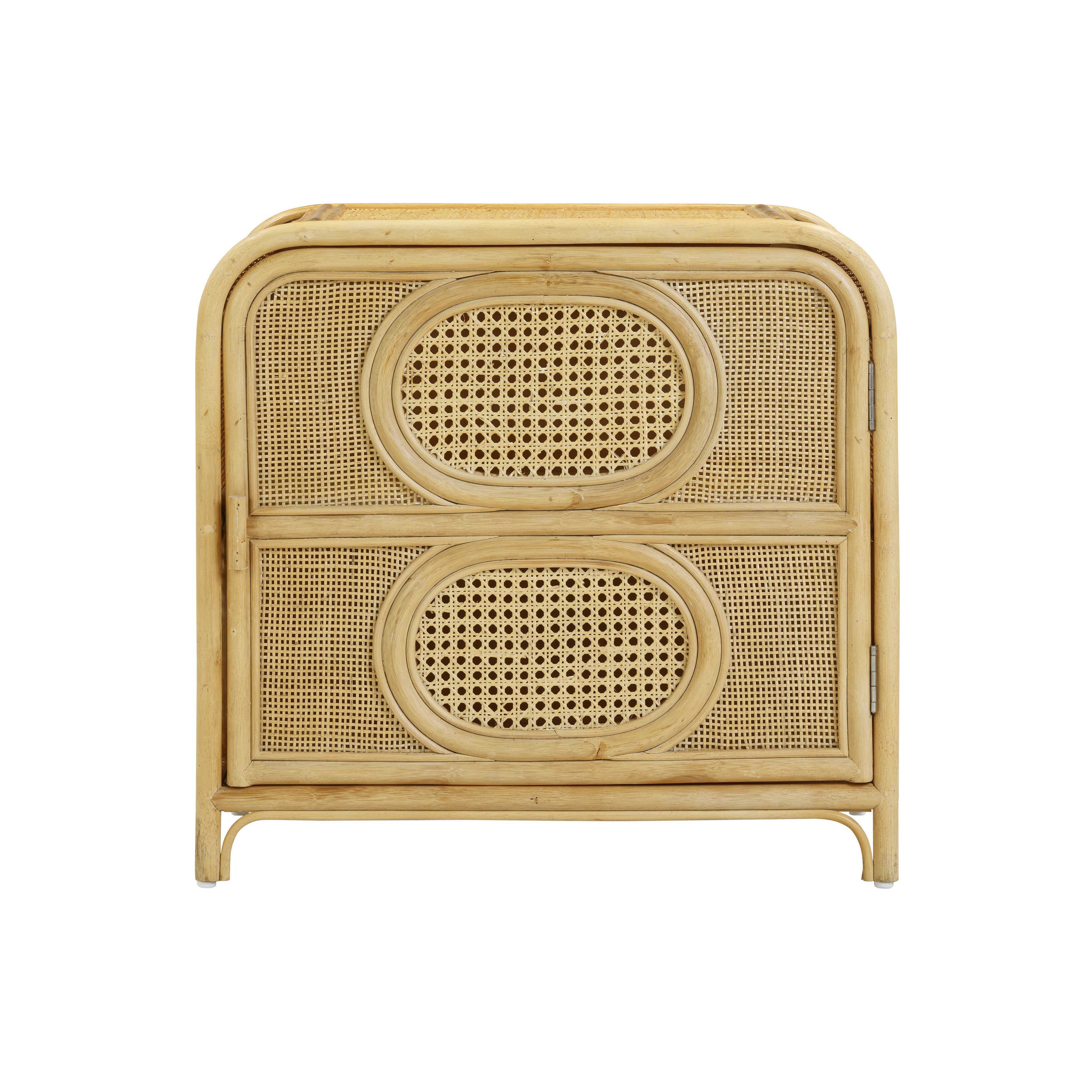 Table de chevet en rotin naturel Tina