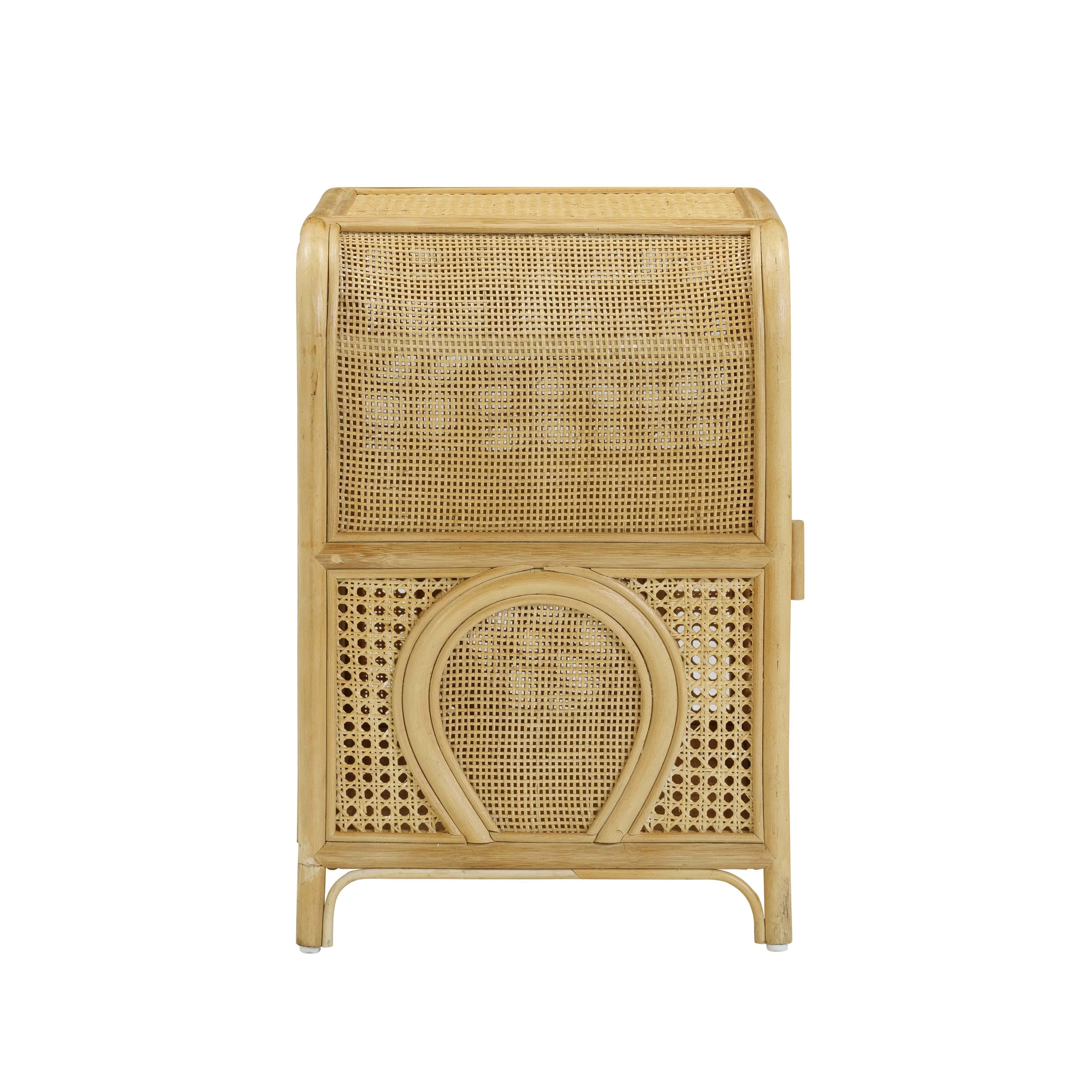 Table de chevet en rotin naturel Tina