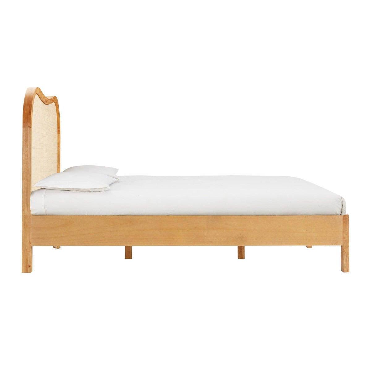 Grappa Natural Wood & Rattan Queen Bed